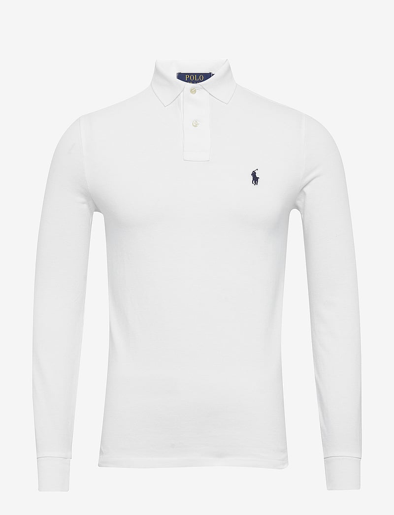 Polo Ralph Lauren - BASIC MESH-LSL-KNT - polo marškinėliai ilgomis rankovėmis - white - 1