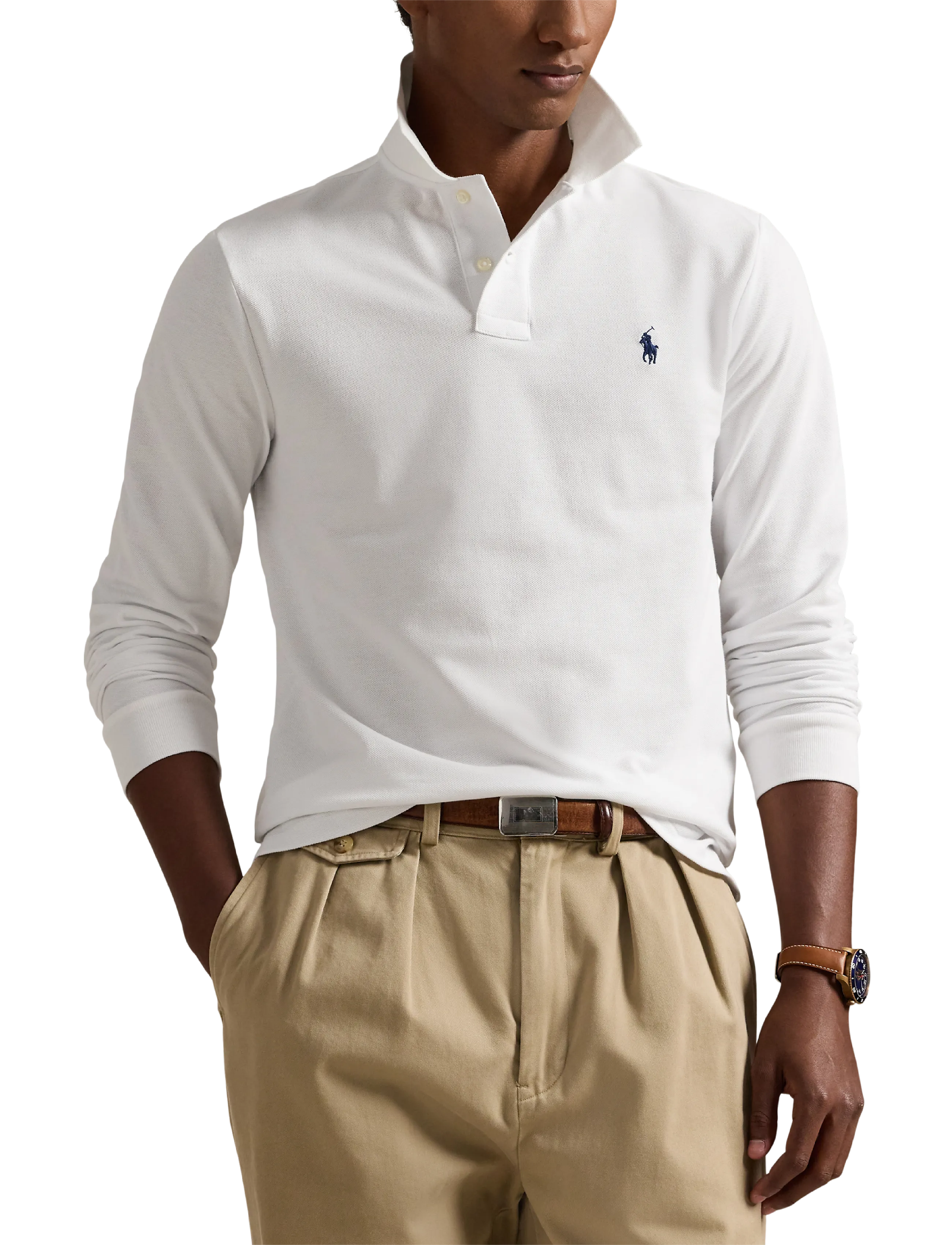 Custom Slim Fit Mesh Polo Shirt 3