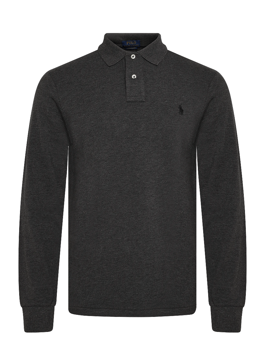 Polo Ralph Lauren - Custom Slim Fit Mesh Polo Shirt - långärmade pikéer - windsor heather/c - 1