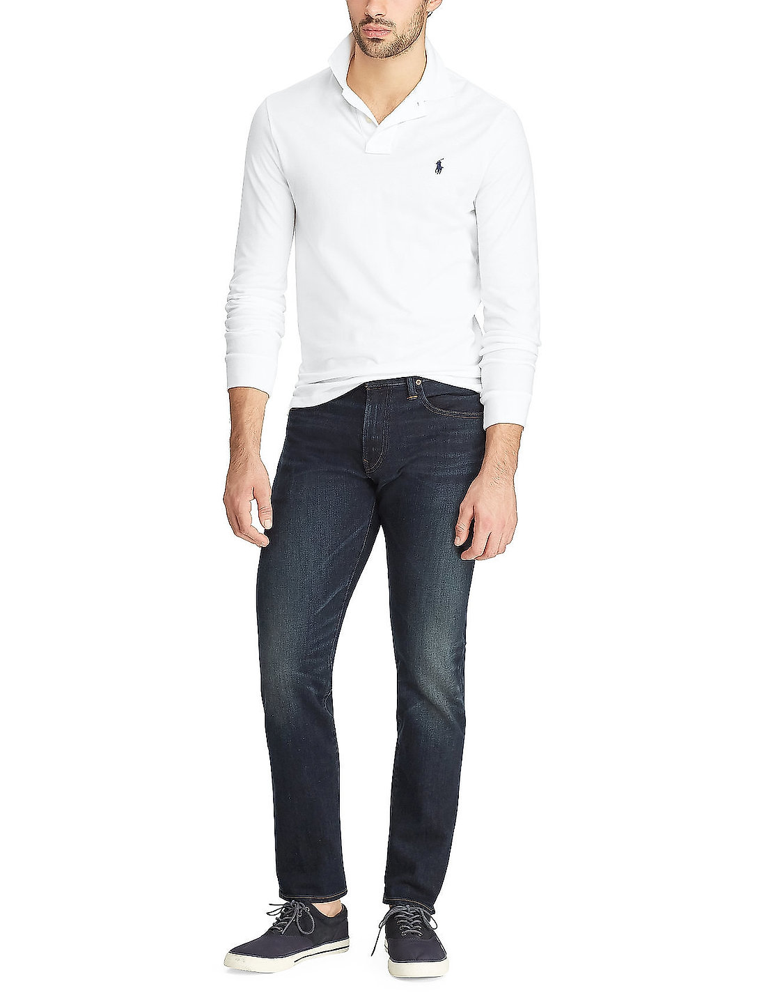 Polo Ralph Lauren - Slim Fit Mesh Long-Sleeve Polo - langärmelig - white - 4