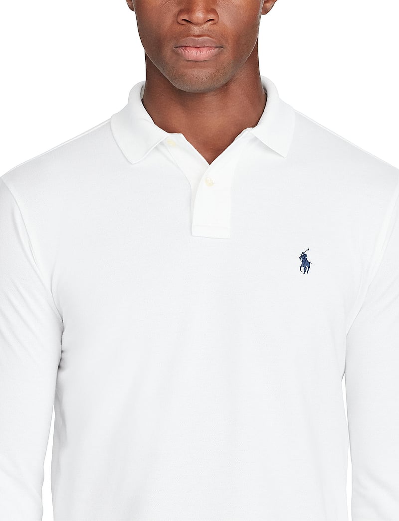 Polo Ralph Lauren - Slim Fit Mesh Long-Sleeve Polo - pikkade varrukatega polod - white - 5