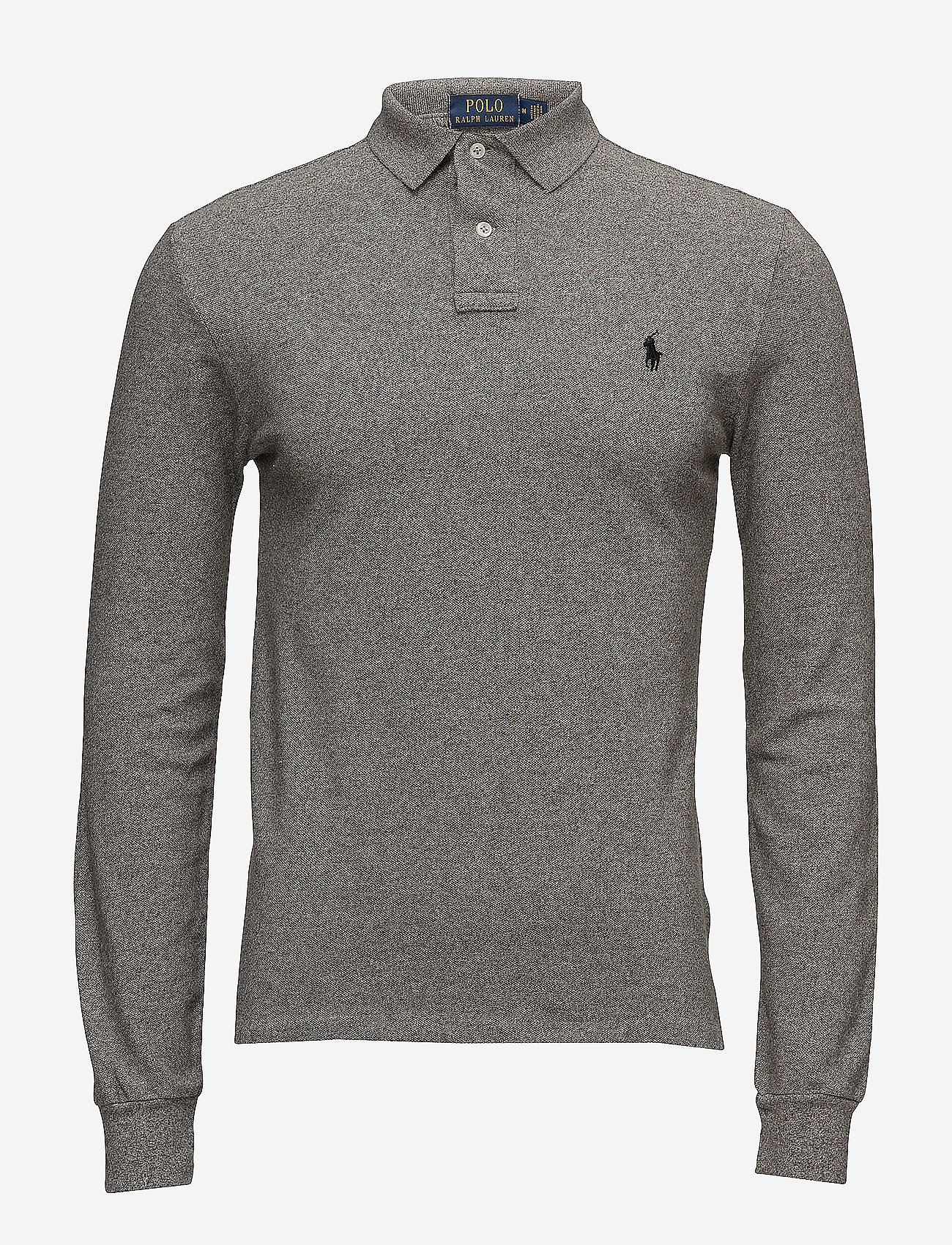 Slim Fit Mesh Long-Sleeve Polo - CANTERBURY HEATHE