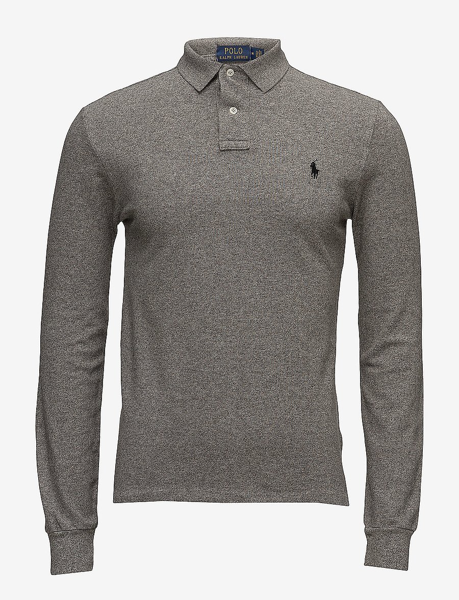 Polo Ralph Lauren - Slim Fit Mesh Long-Sleeve Polo - langärmelig - canterbury heathe - 0