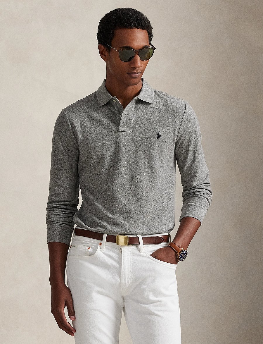 Polo Ralph Lauren - Slim Fit Mesh Long-Sleeve Polo - langärmelig - canterbury heathe - 3