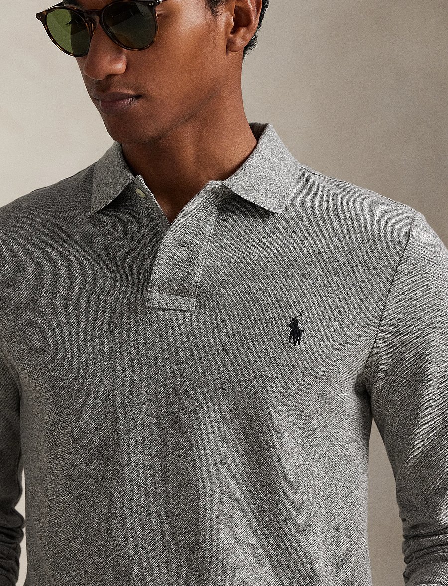 Polo Ralph Lauren - Slim Fit Mesh Long-Sleeve Polo - langärmelig - canterbury heathe - 4