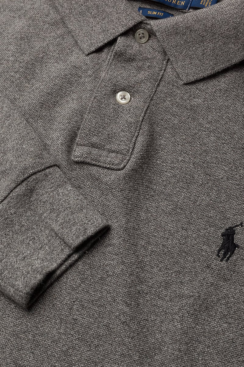 Polo Ralph Lauren - Slim Fit Mesh Long-Sleeve Polo - pikkade varrukatega polod - canterbury heathe - 2