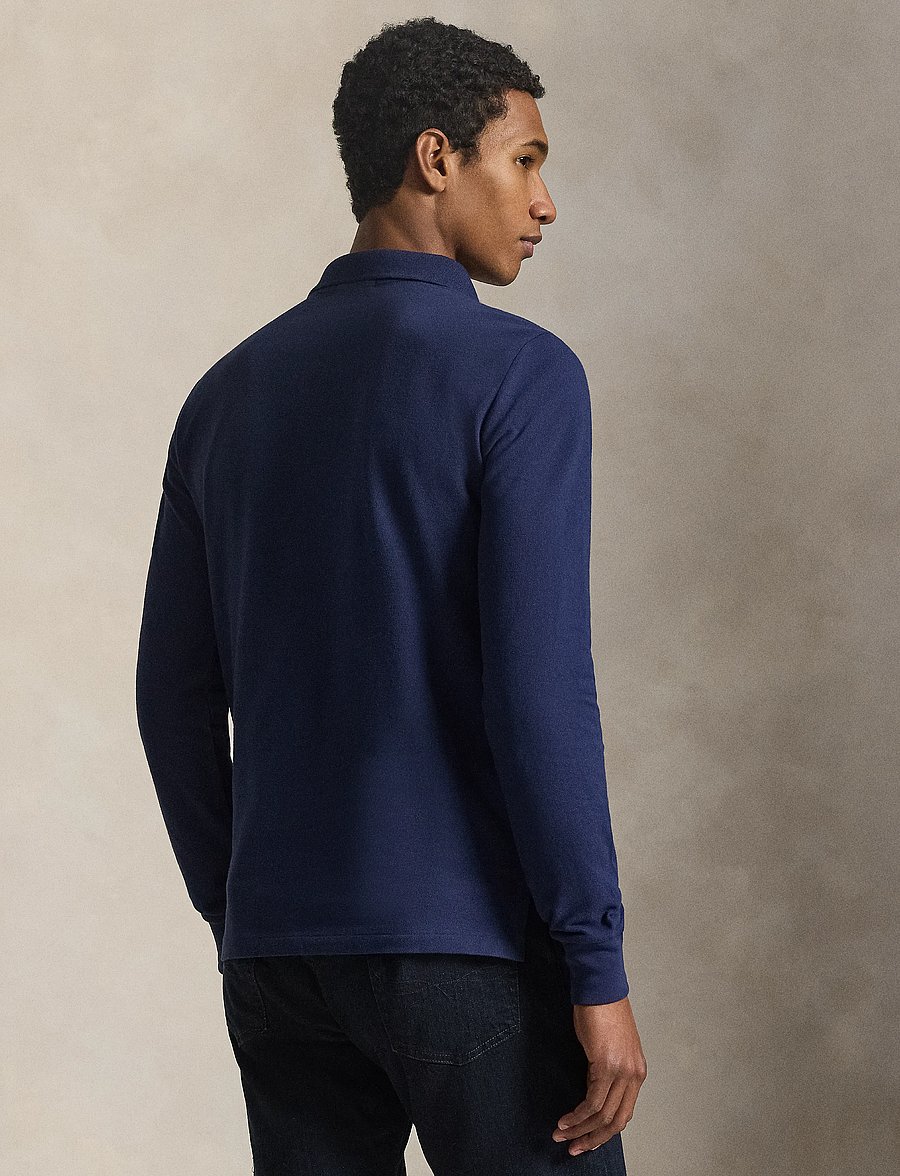 Polo Ralph Lauren - Slim Fit Mesh Long-Sleeve Polo - pikkade varrukatega polod - newport navy/c387 - 3