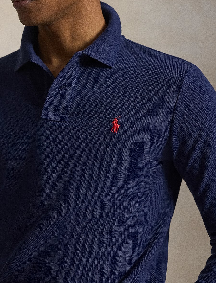 Polo Ralph Lauren - Slim Fit Mesh Long-Sleeve Polo - pikkade varrukatega polod - newport navy/c387 - 5
