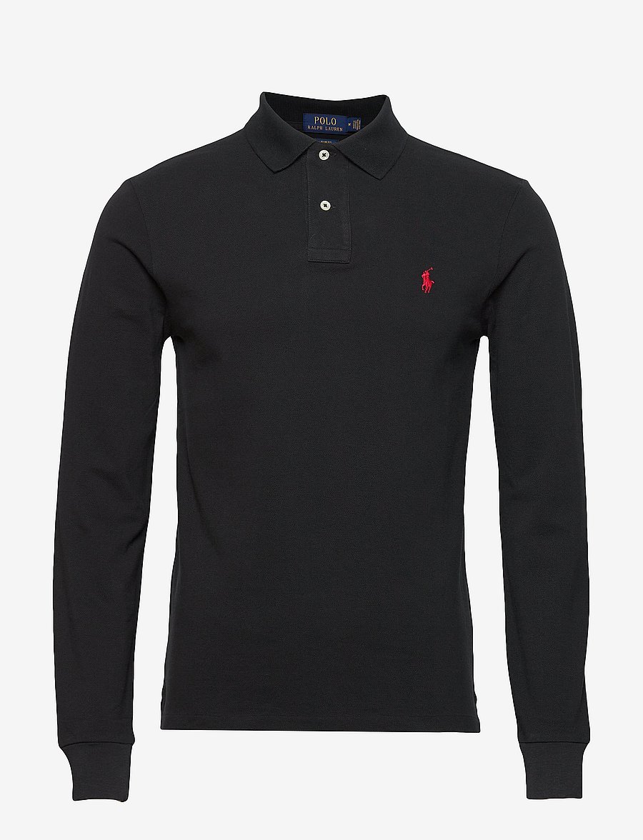 Polo Ralph Lauren - Slim Fit Mesh Long-Sleeve Polo - polo shirts - polo black/c3870 - 1