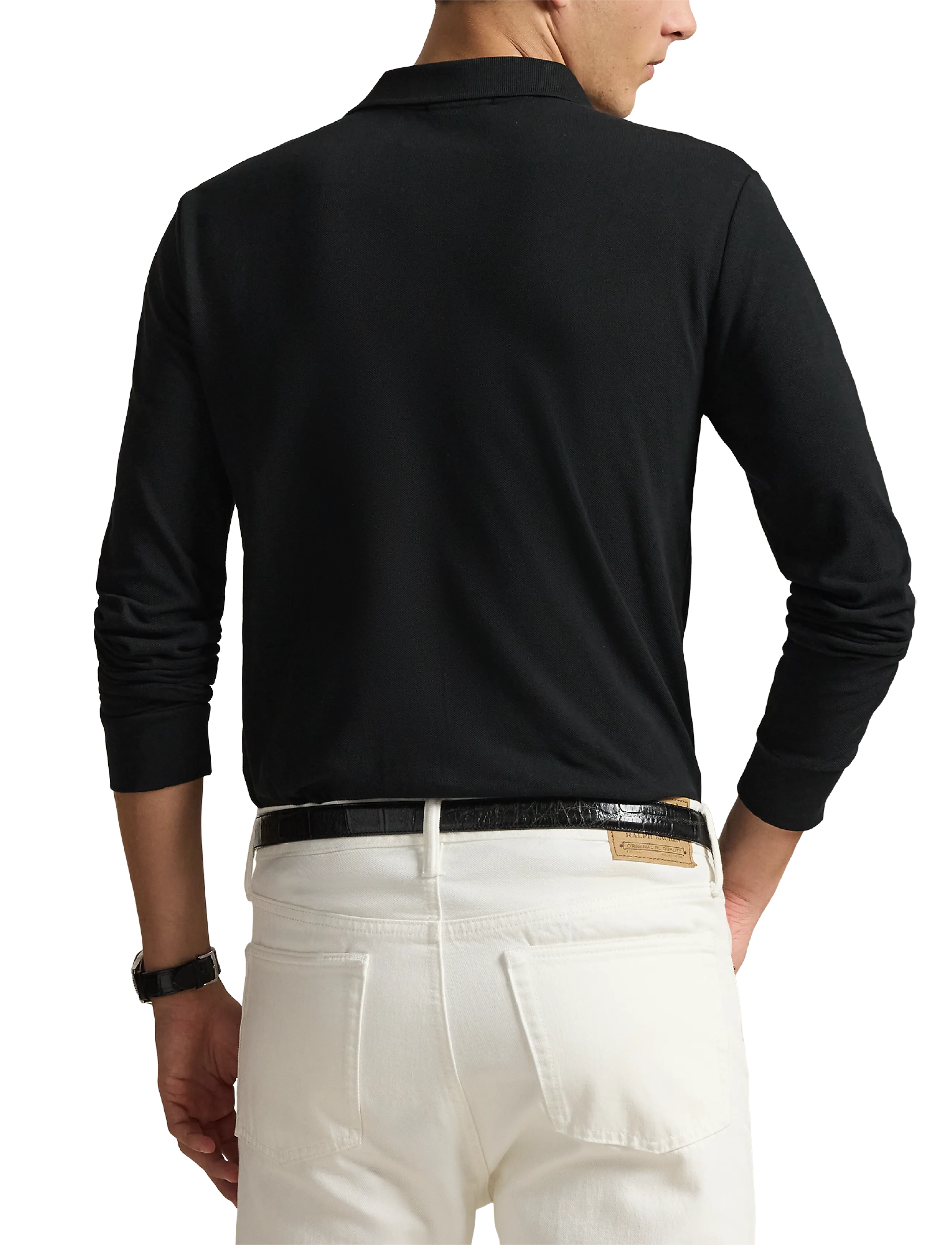 Polo Ralph Lauren - Slim Fit Mesh Long-Sleeve Polo - polo shirts - polo black/c3870 - 5