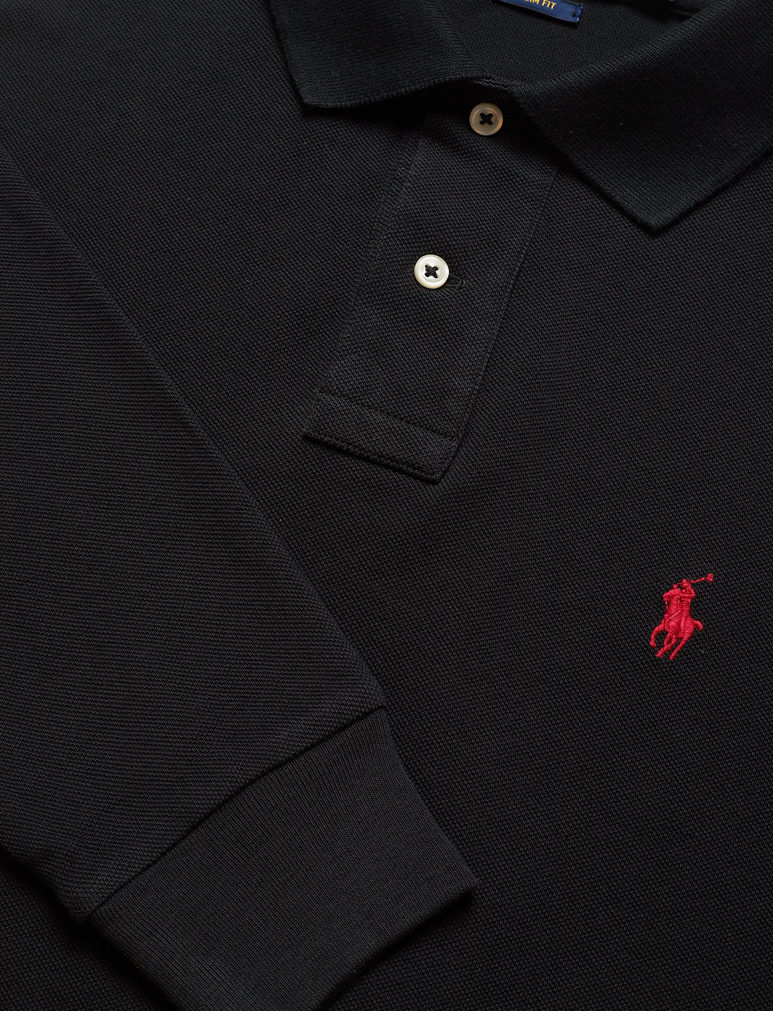 Polo Ralph Lauren - Slim Fit Mesh Long-Sleeve Polo Shirt - geweven polo's - polo black/c3870 - 3