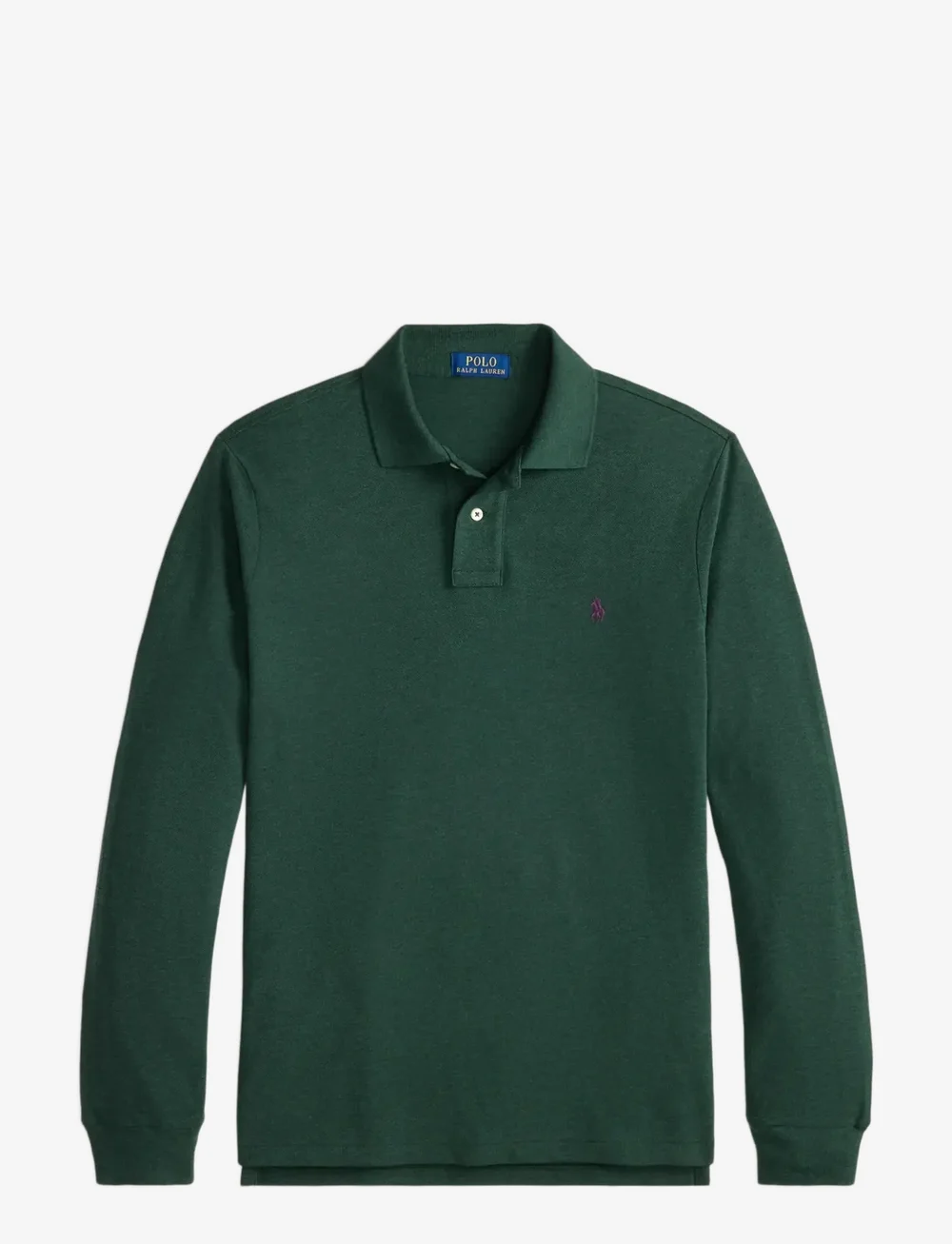 Polo Ralph Lauren - Slim Fit Mesh Long-Sleeve Polo Shirt - polostrik - scotch pine heath - 1