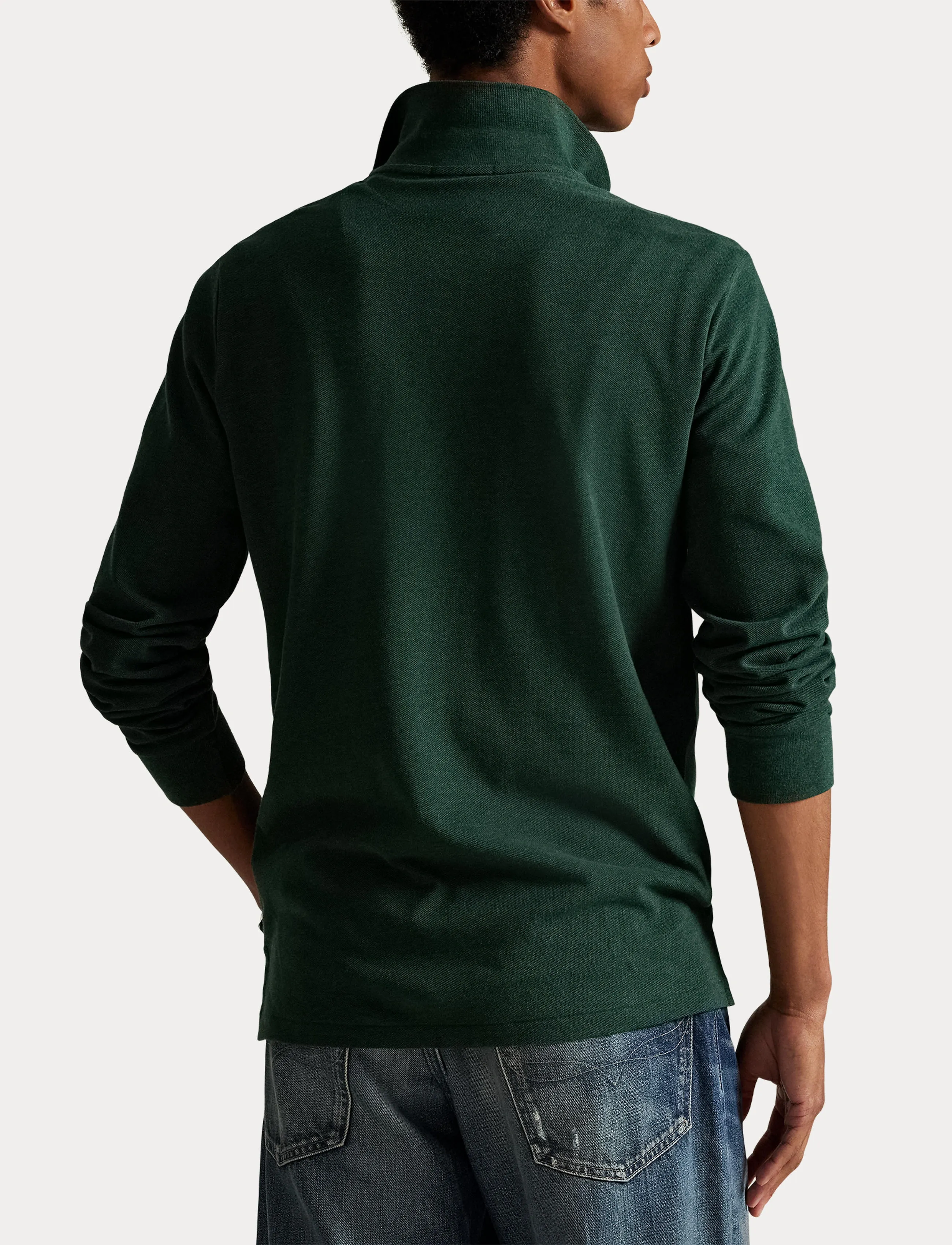 Polo Ralph Lauren Slim Fit Mesh Long-Sleeve Polo pikéer herr – bild 6