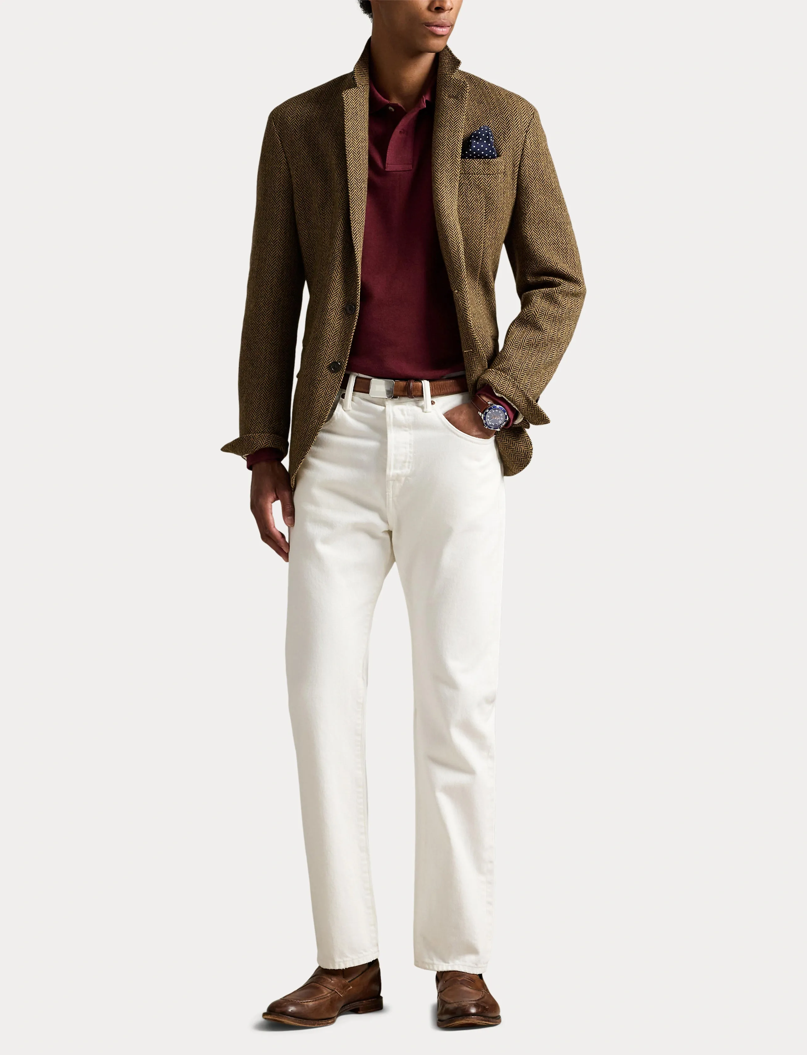 Polo Ralph Lauren - Slim Fit Mesh Long-Sleeve Polo - polo shirts - spring wine heath - 4