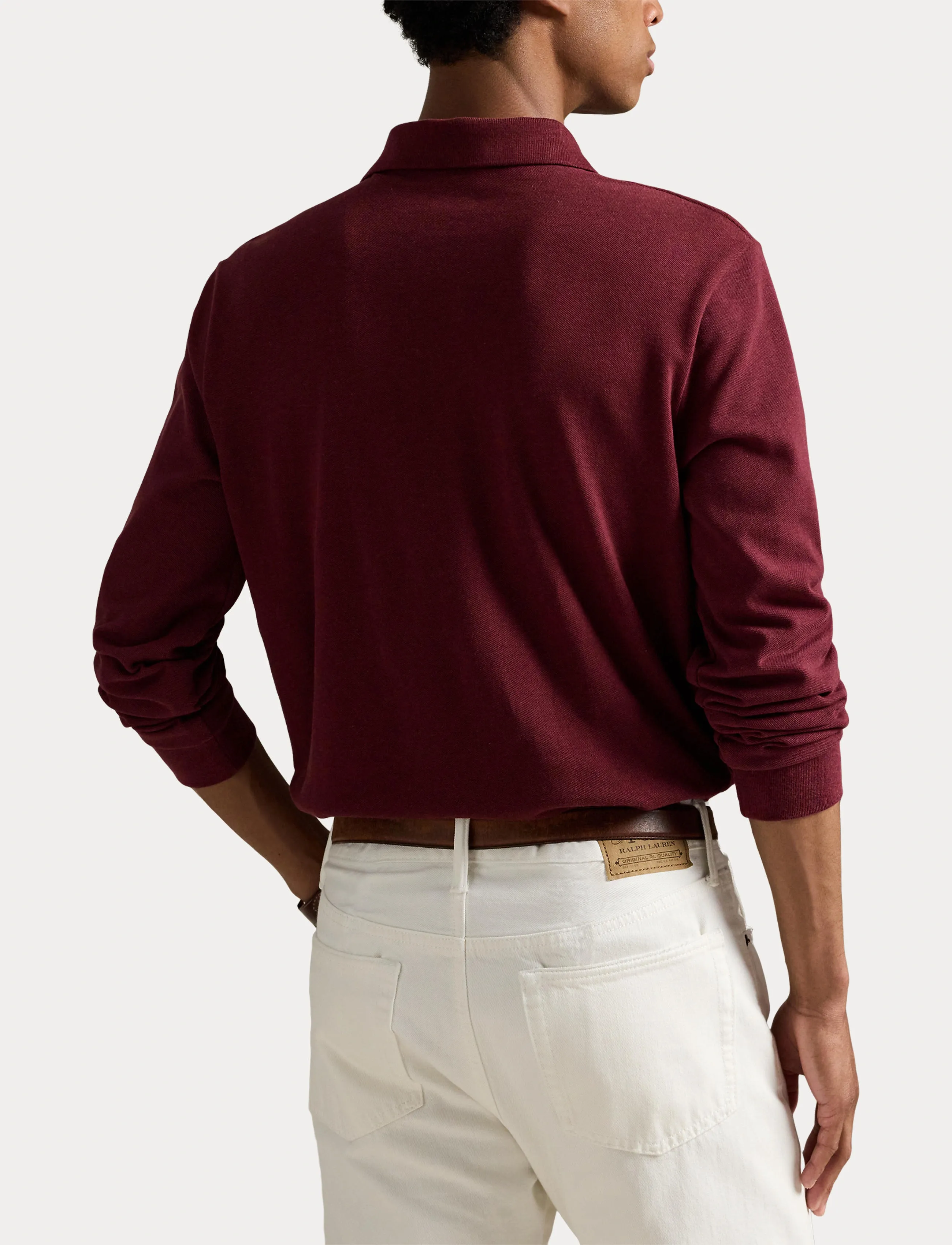 Polo Ralph Lauren Slim Fit Mesh Long-Sleeve Polo pikéer herr – bild 6