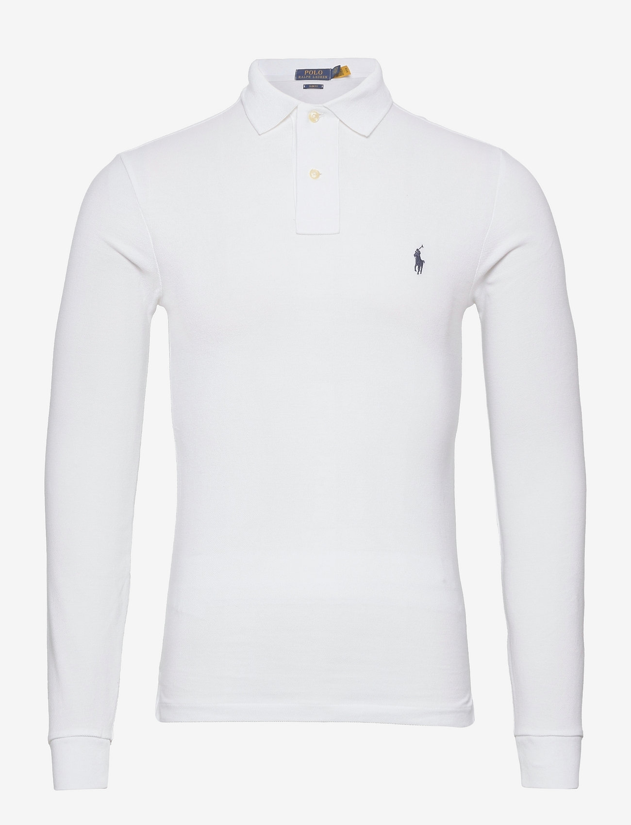 Polo Ralph Lauren - Slim Fit Mesh Long-Sleeve Polo - pikkade varrukatega polod - white - 0