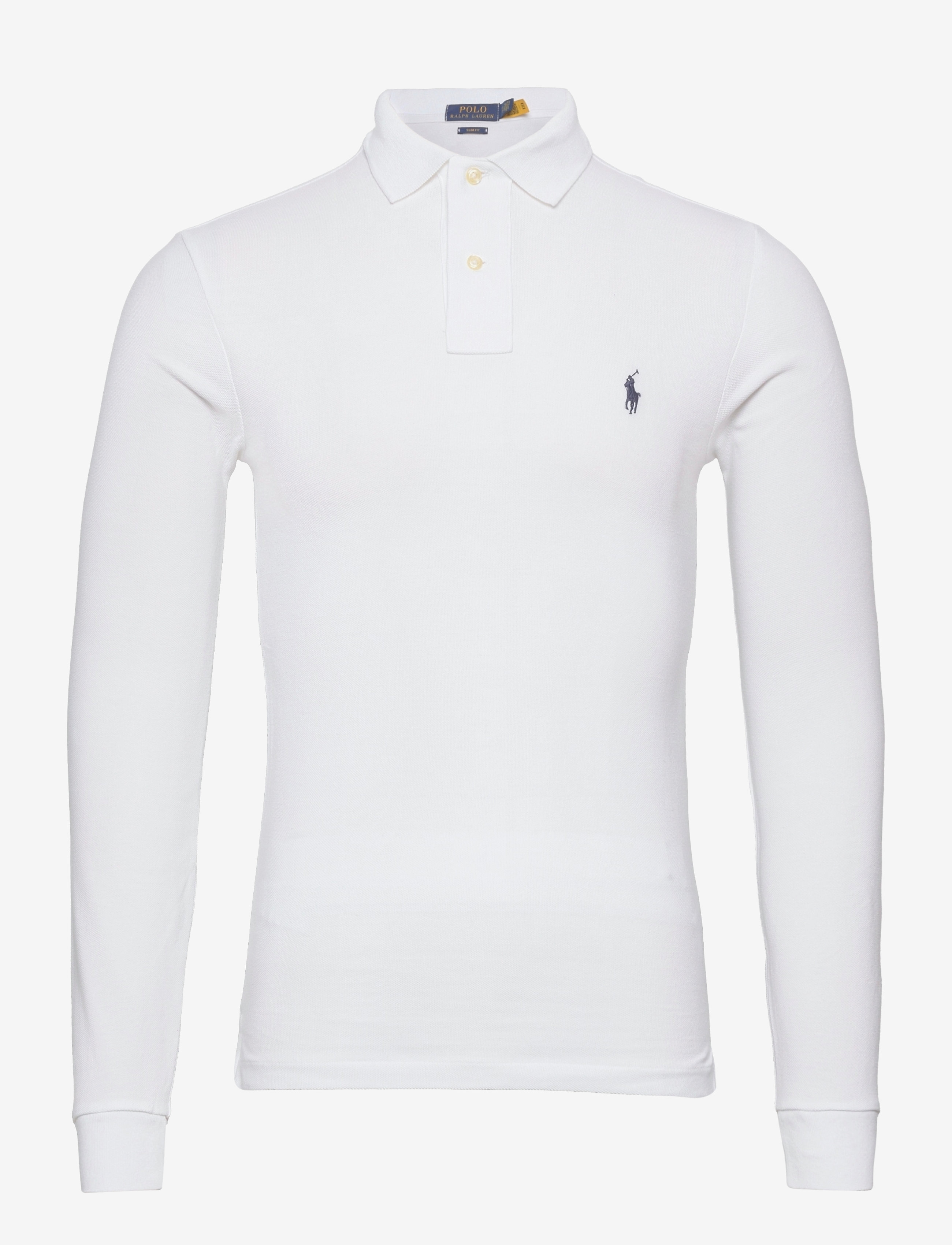 Polo Ralph Lauren Slim Fit Mesh Long-Sleeve Polo - Knitwear - WHITE / white