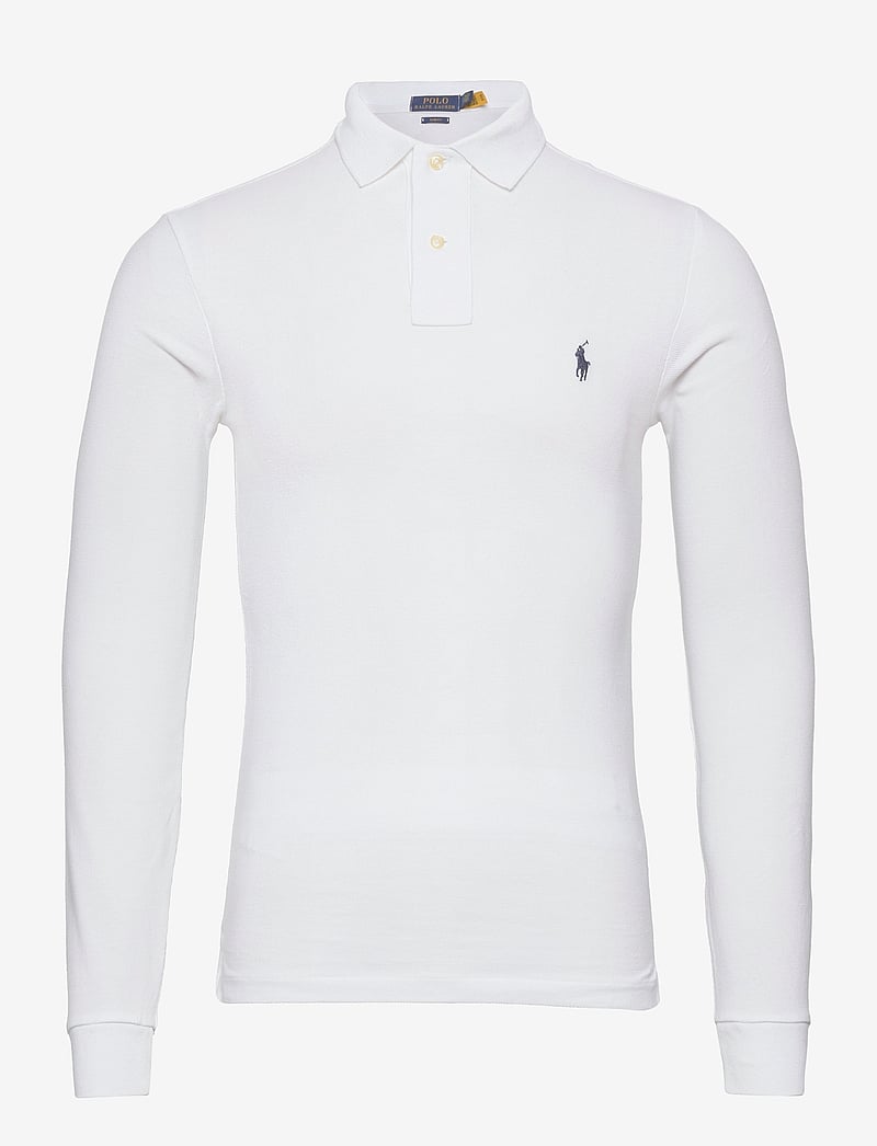 Polo Ralph Lauren - Slim Fit Mesh Long-Sleeve Polo - pikkade varrukatega polod - white - 0