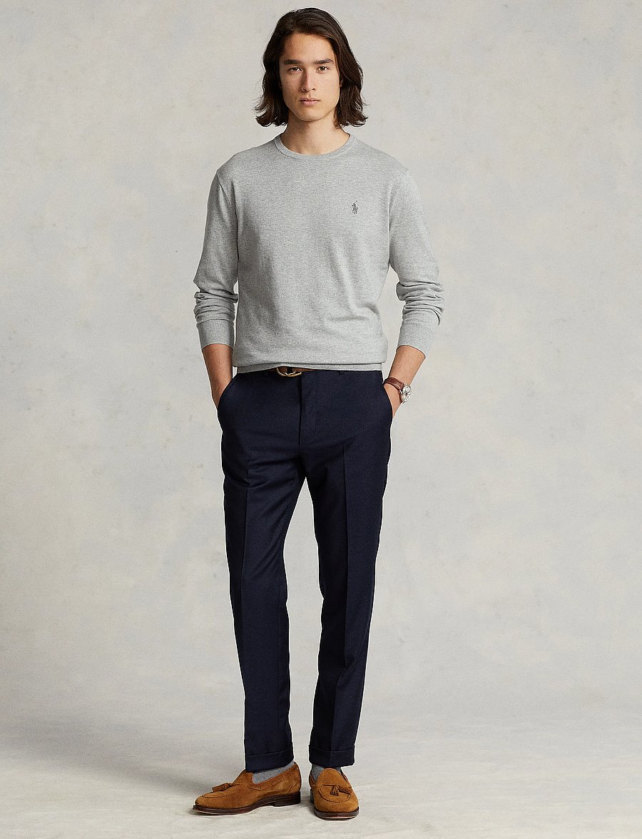 Polo Ralph Lauren - Slim Fit Cotton Sweater - round necks - andover heather - 0