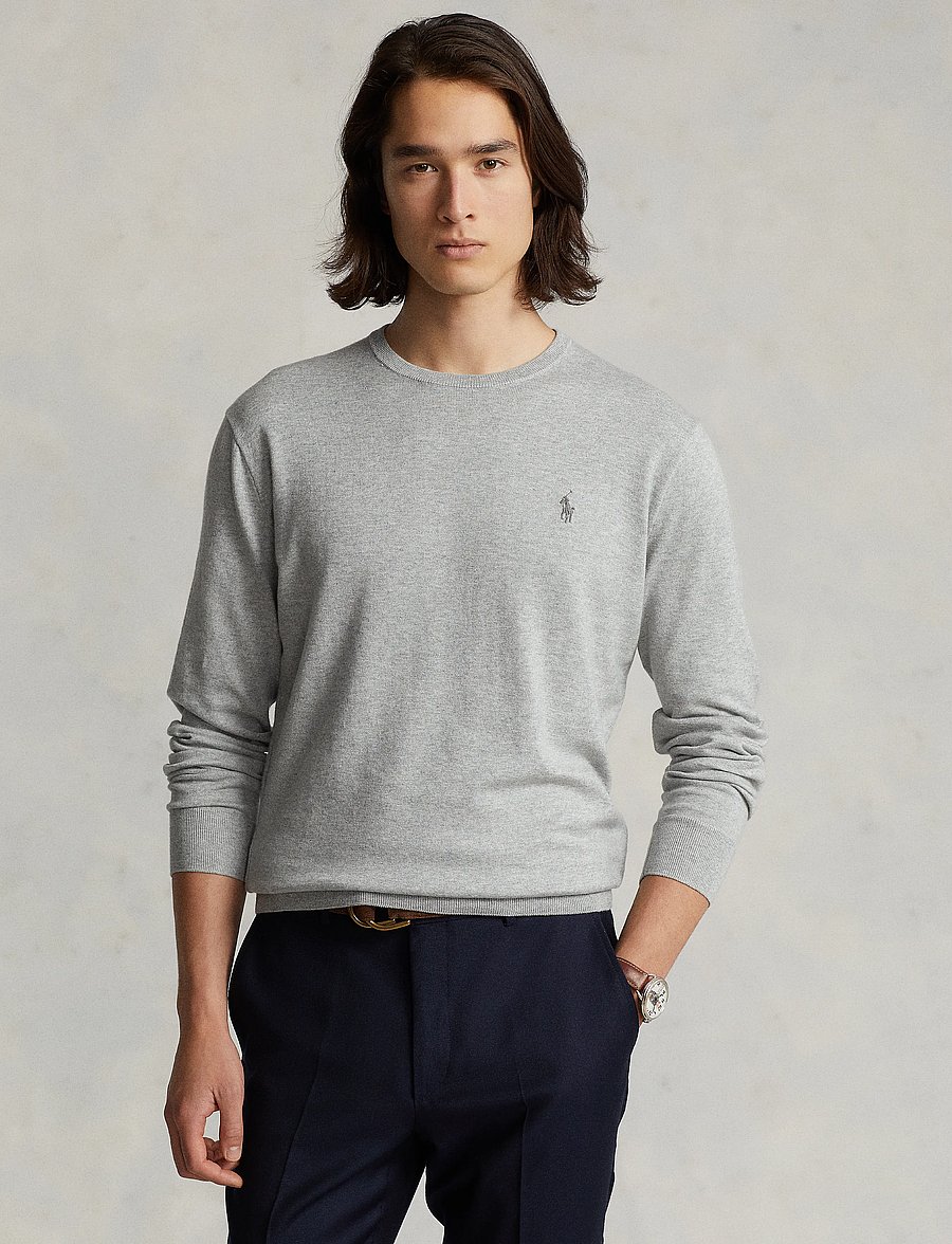 Polo Ralph Lauren - Slim Fit Cotton Sweater - round necks - andover heather - 3