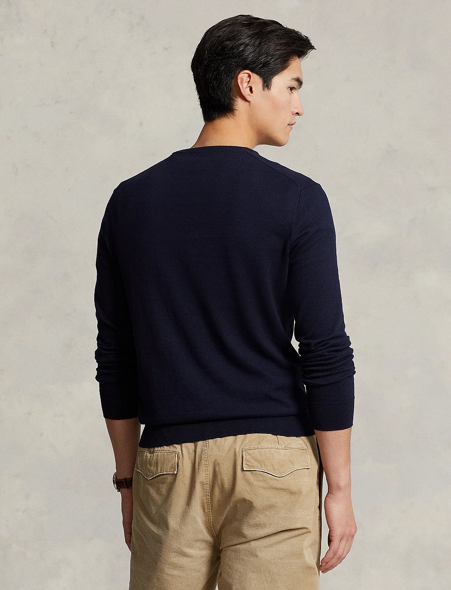 Polo Ralph Lauren - Slim Fit Cotton Sweater - round necks - hunter navy - 4