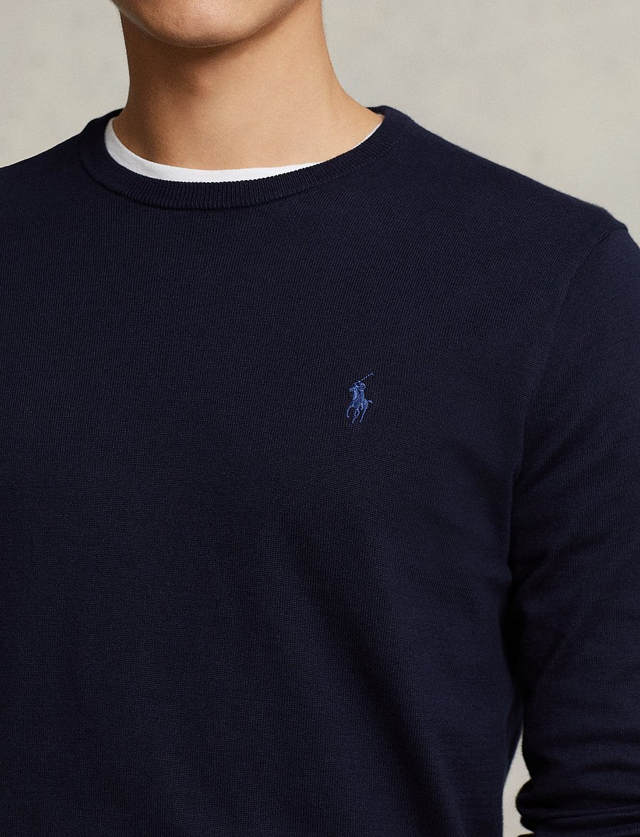Polo Ralph Lauren - Slim Fit Cotton Sweater - round necks - hunter navy - 5