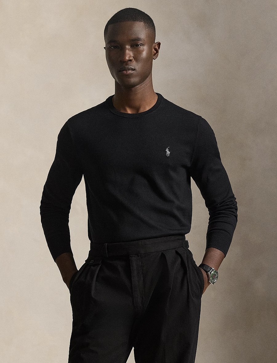 Polo Ralph Lauren - Slim Fit Cotton Sweater - rundhals - polo black - 4