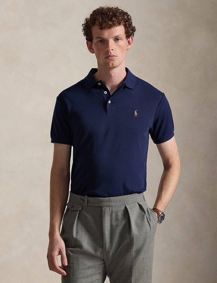 Polo Ralph Lauren - Slim Fit Soft-Touch Polo Shirt - kurzärmelig - navy - 0