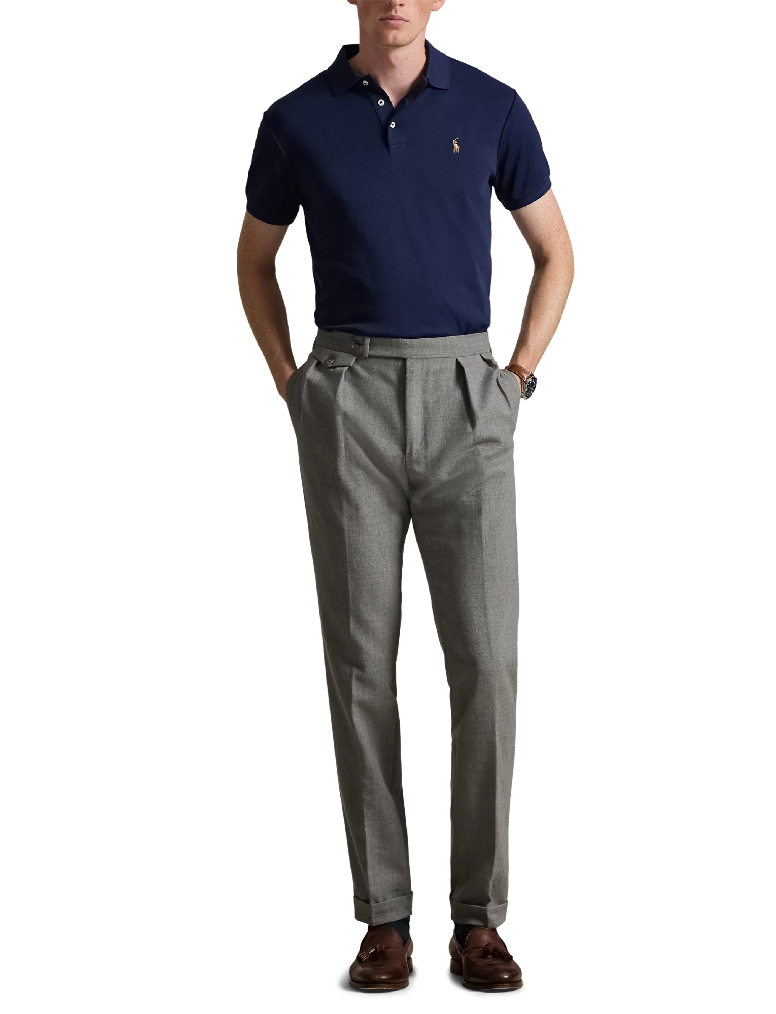 Navy soft touch polotröja 6