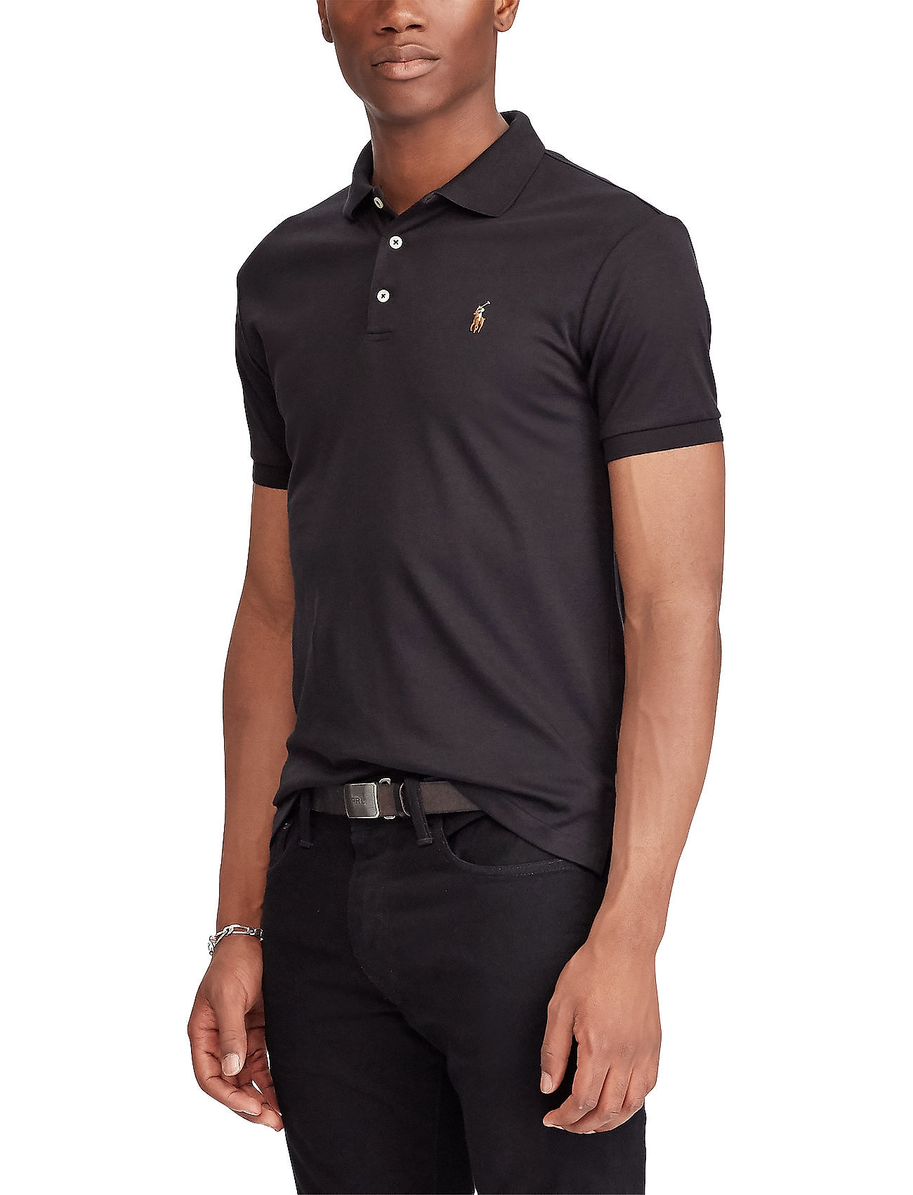 Polo Ralph Lauren Slim Fit Soft-Touch Polo Shirt, XS, Black, Poloer > Kortærmede, Herre