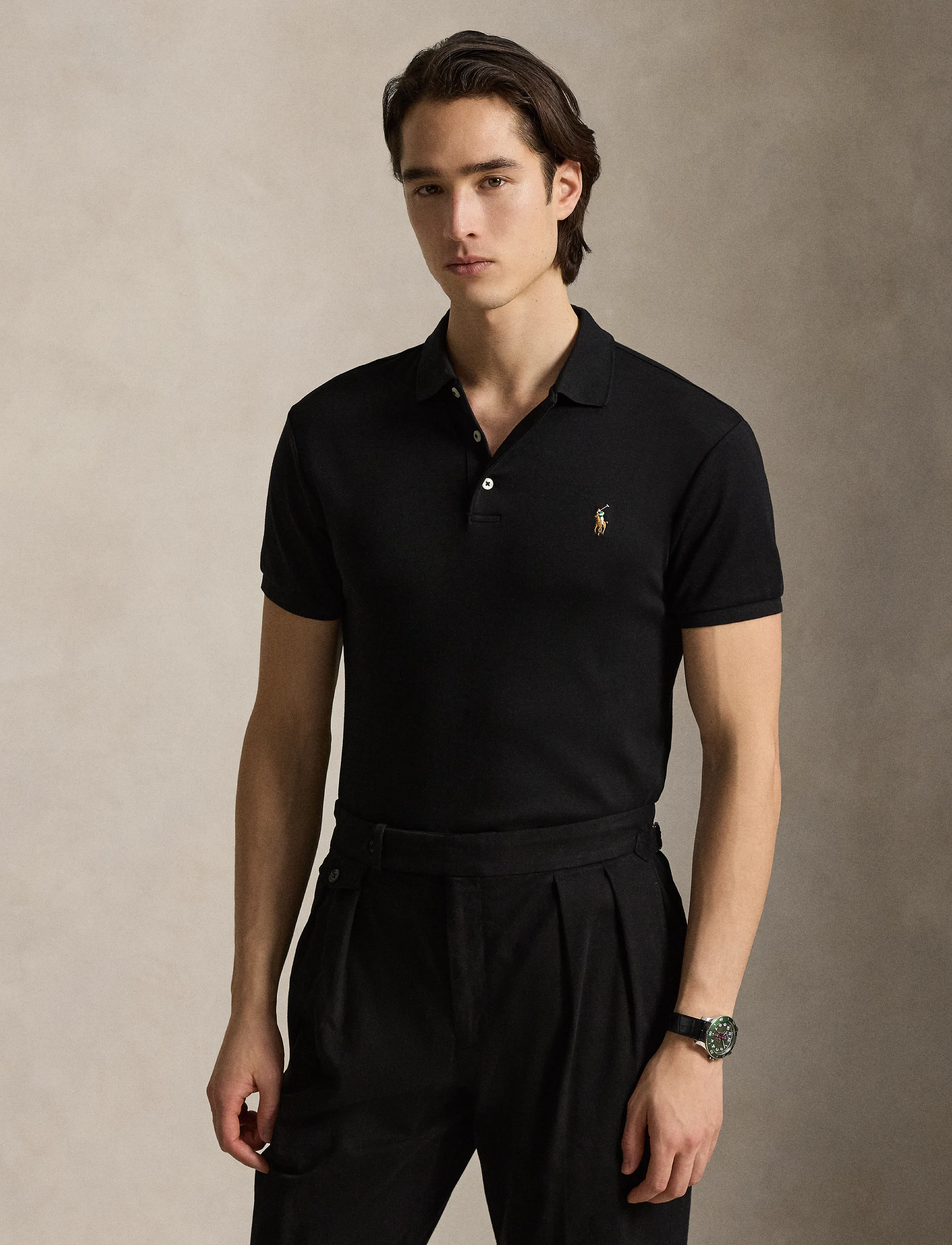 Polo Ralph Lauren Slim Fit Soft-Touch Polo Shirt - Kurzärmelig - POLO BLACK / black