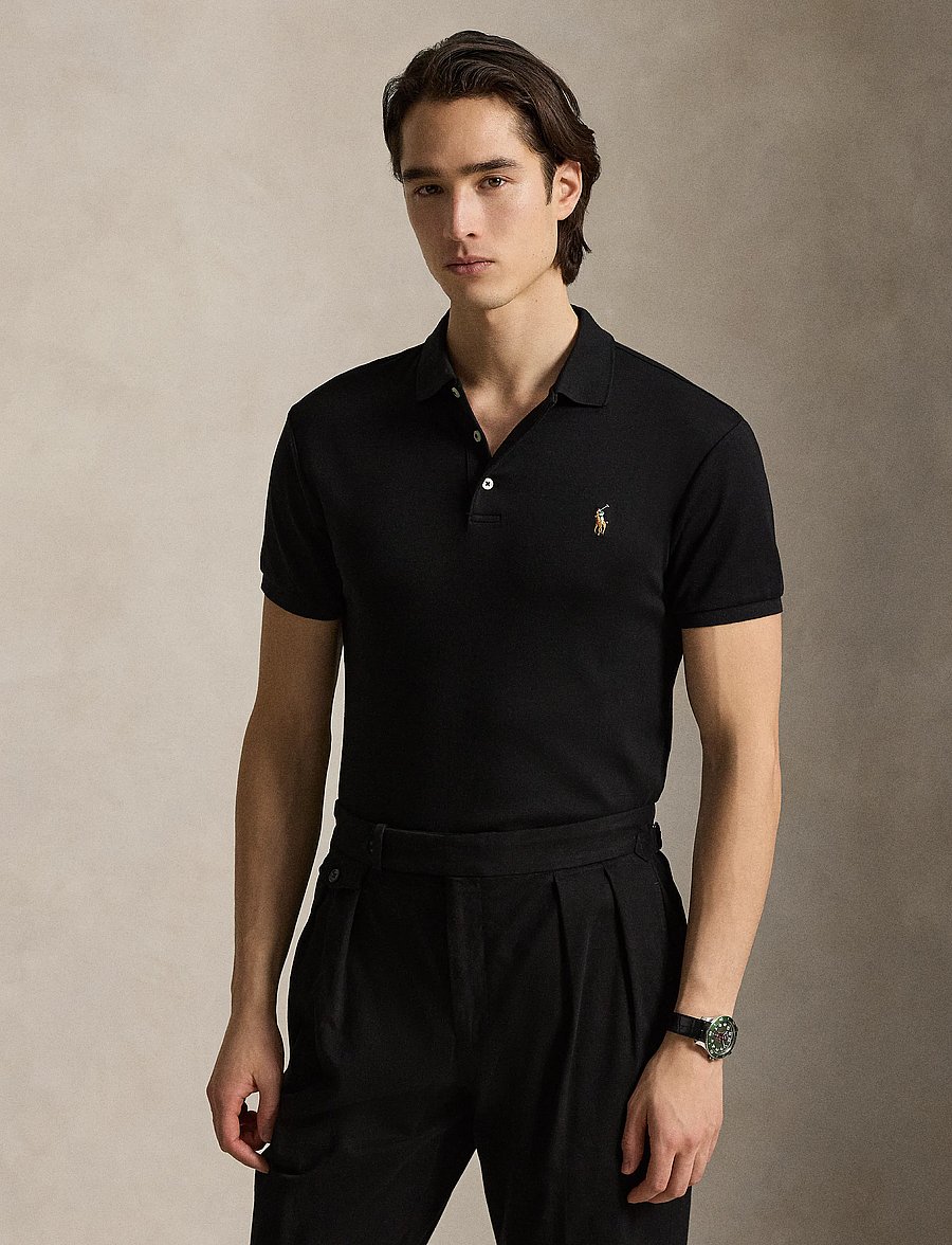 Polo Ralph Lauren - Slim Fit Soft-Touch Polo Shirt - lühikeste varrukatega polod - polo black - 1