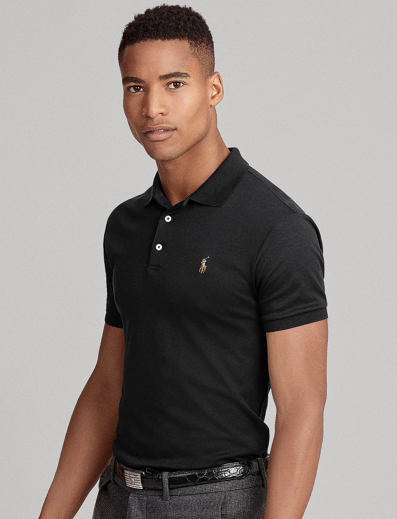 Slim Fit soft touch polotröja 5