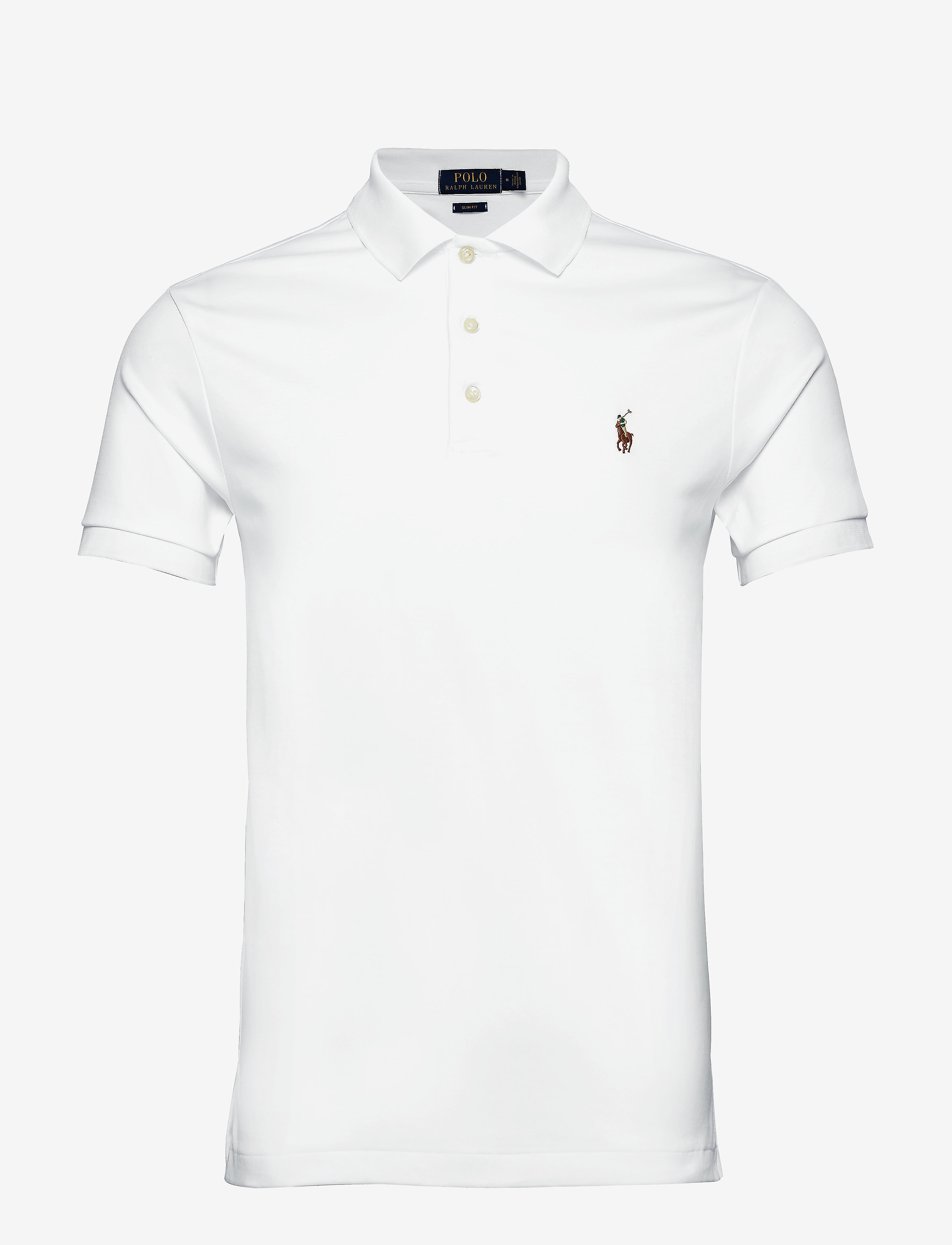 Polo Ralph Lauren Slim Fit Soft-Touch Polo Shirt, S, White, Poloer > Kortærmede, Herre