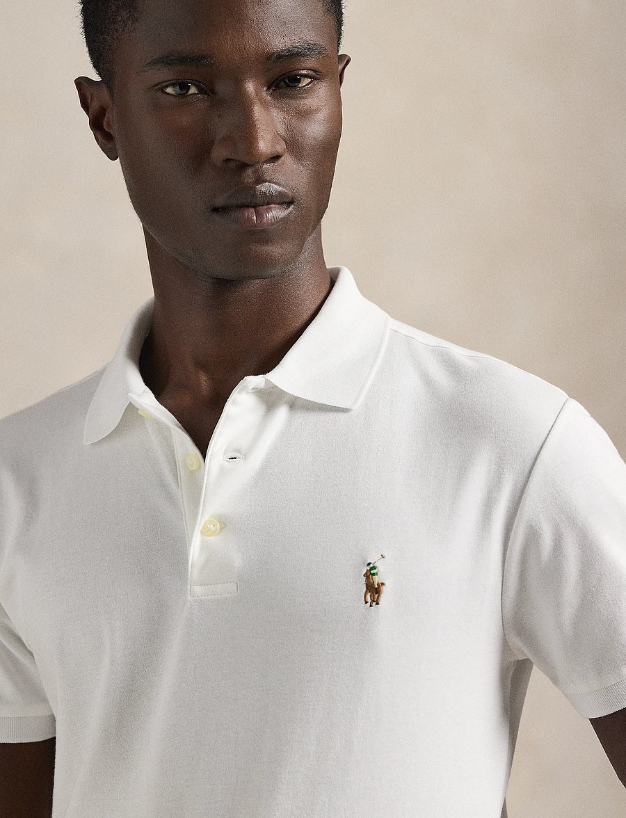 Polo Ralph Lauren - Slim Fit Soft-Touch Polo Shirt - lühikeste varrukatega polod - white - 4