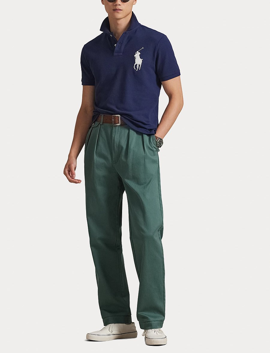Polo Ralph Lauren - Custom Slim Fit Big Pony Mesh Polo Shirt - kortærmede poloer - newport navy - 5