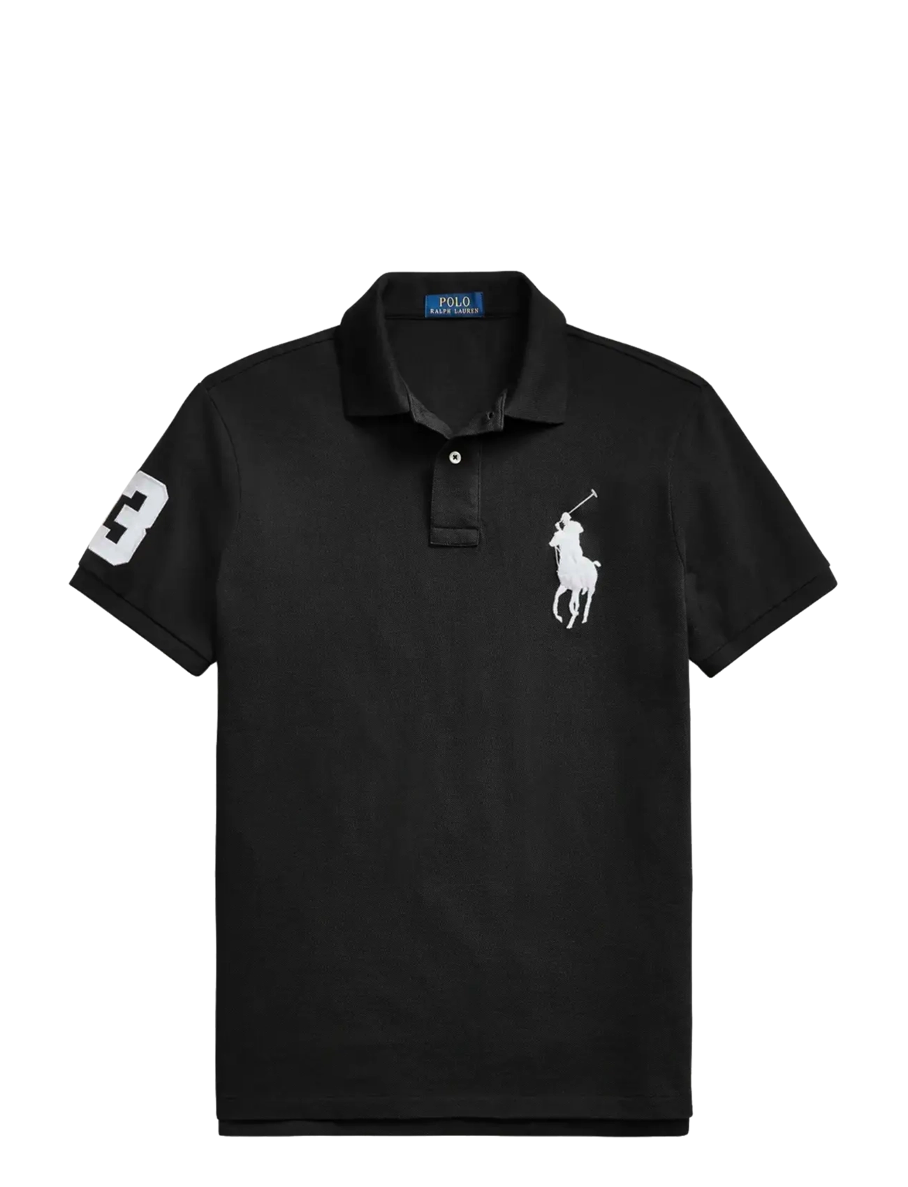 POLO RALPH LAUREN Custom Slim Fit Big Pony Mesh Polo Shirt Schwarz - XS - Herren