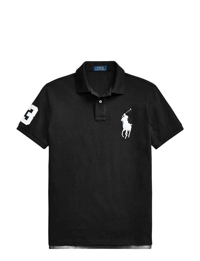 Polo Ralph Lauren - Custom Slim Fit Big Pony Mesh Polo Shirt - kortärmade pikéer - polo black - 1