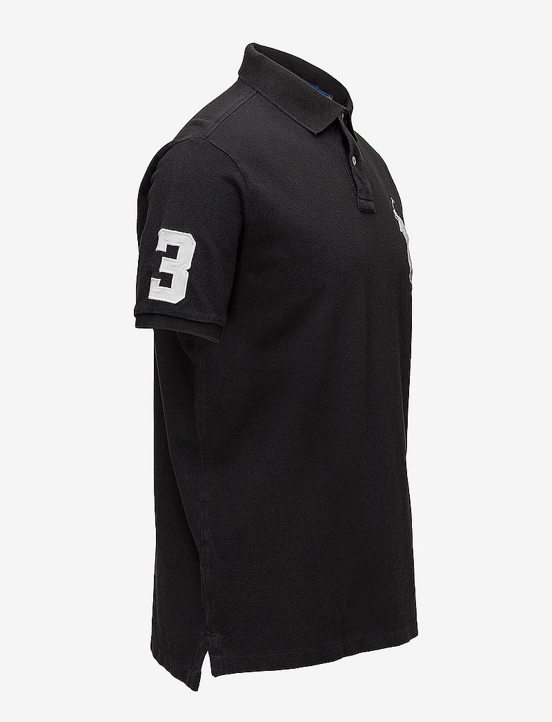 Polo Ralph Lauren - Custom Slim Fit Big Pony Mesh Polo Shirt - kortärmade pikéer - polo black - 3