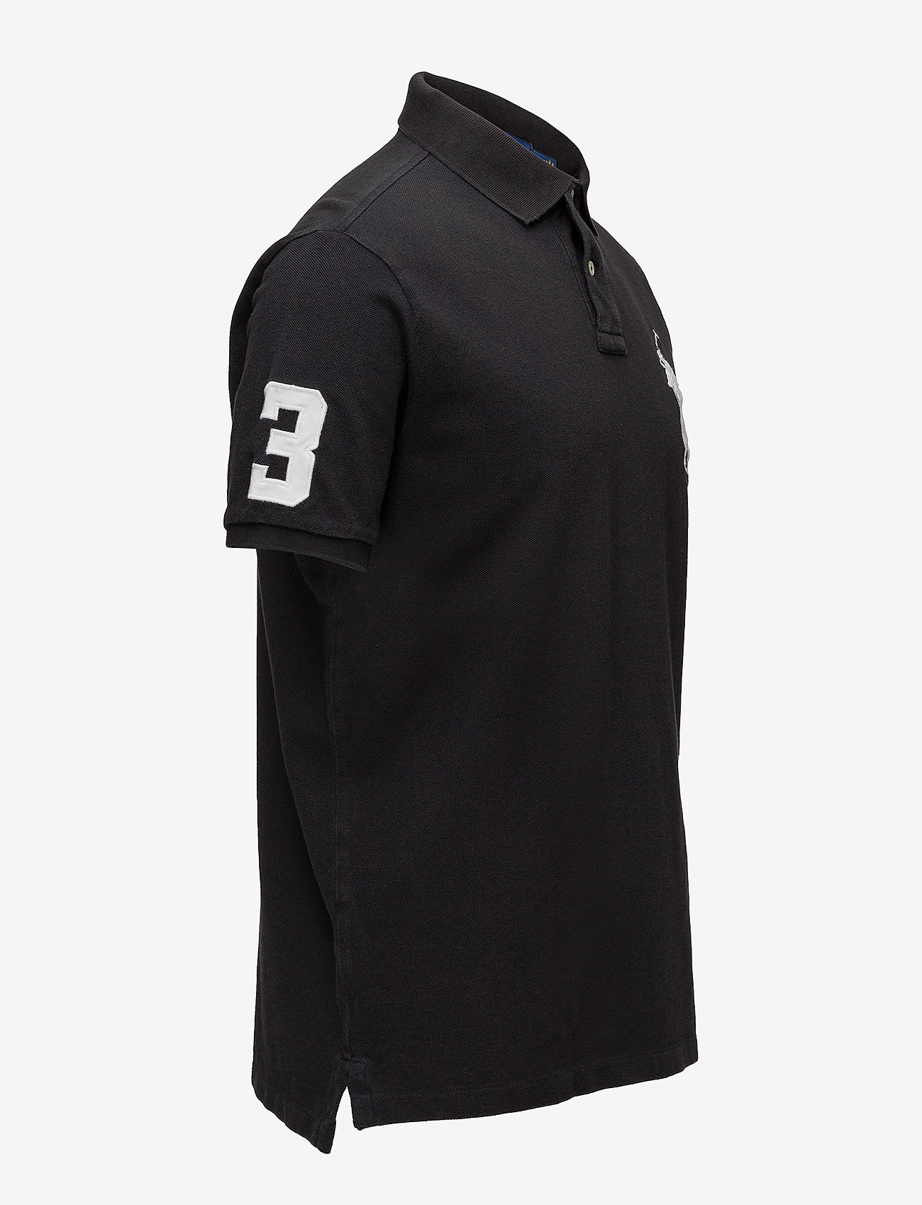 Polo Ralph Lauren - Custom Slim Fit Big Pony Mesh Polo Shirt - kortærmede poloer - polo black - 3