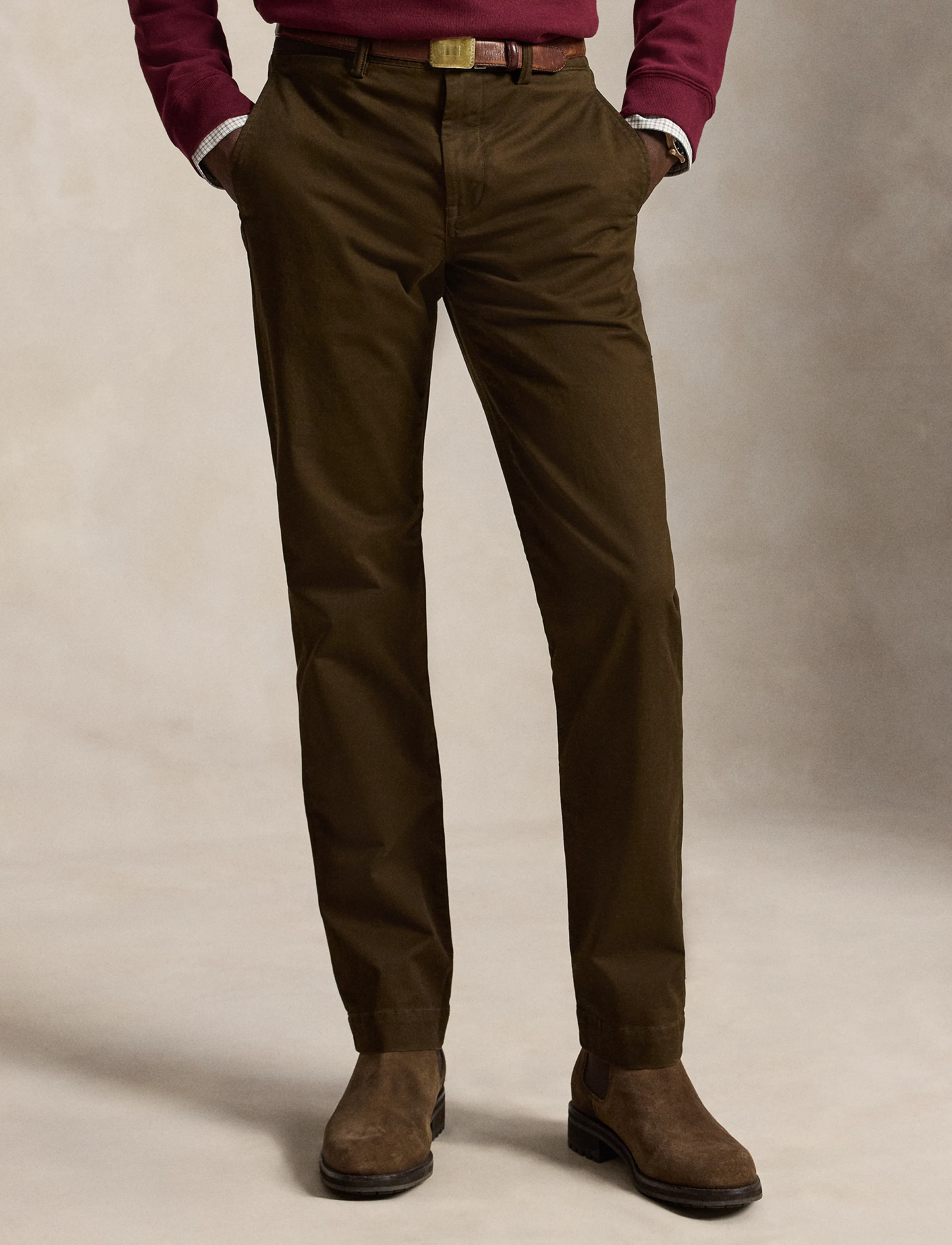 Polo Ralph Lauren - Bedford Stretch Straight Fit Chino Pant - chinos - dark brown - 3