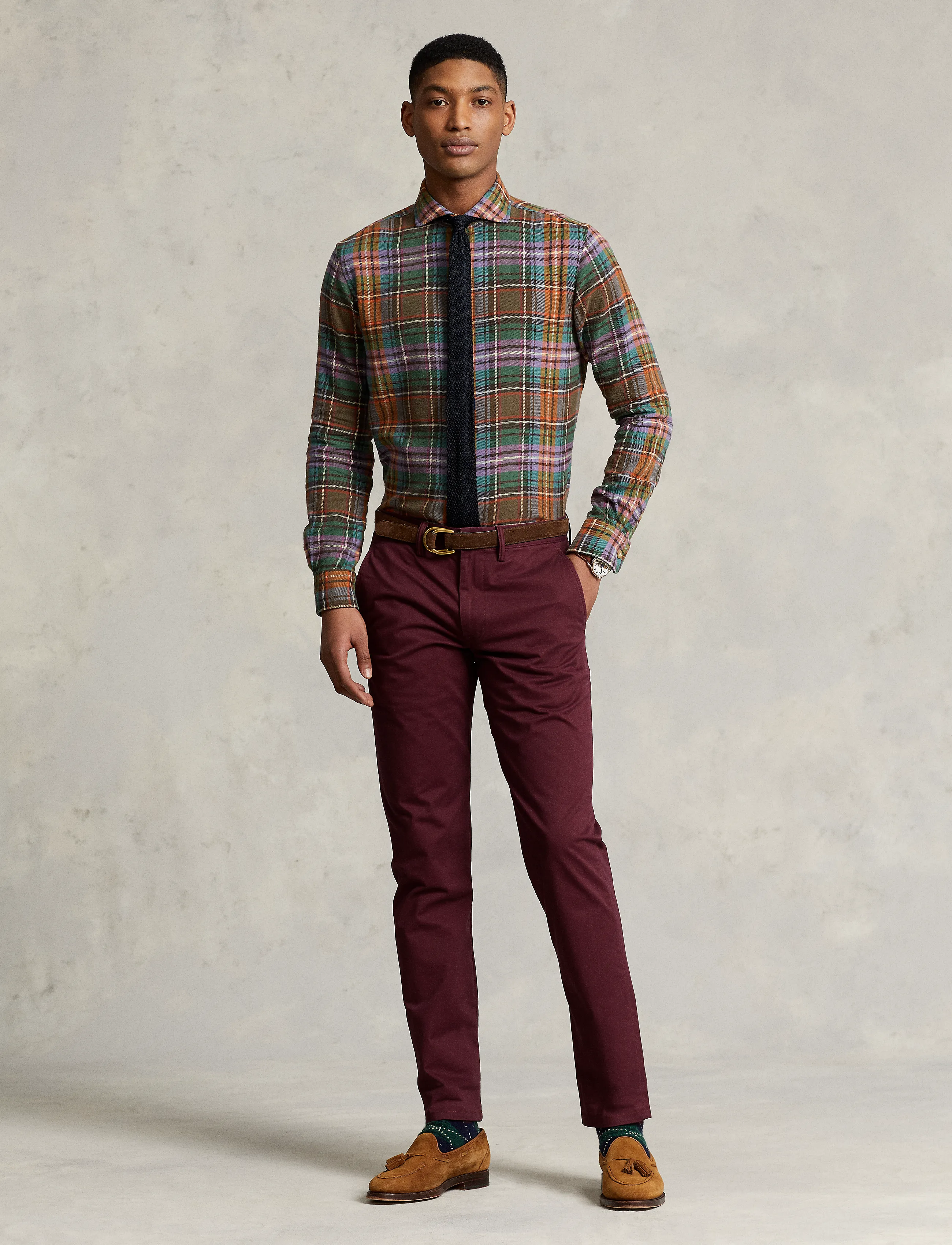 Polo Ralph Lauren Bedford Stretch Straight Fit Chino Pant - Tøj - RICH RUBY / burgundy