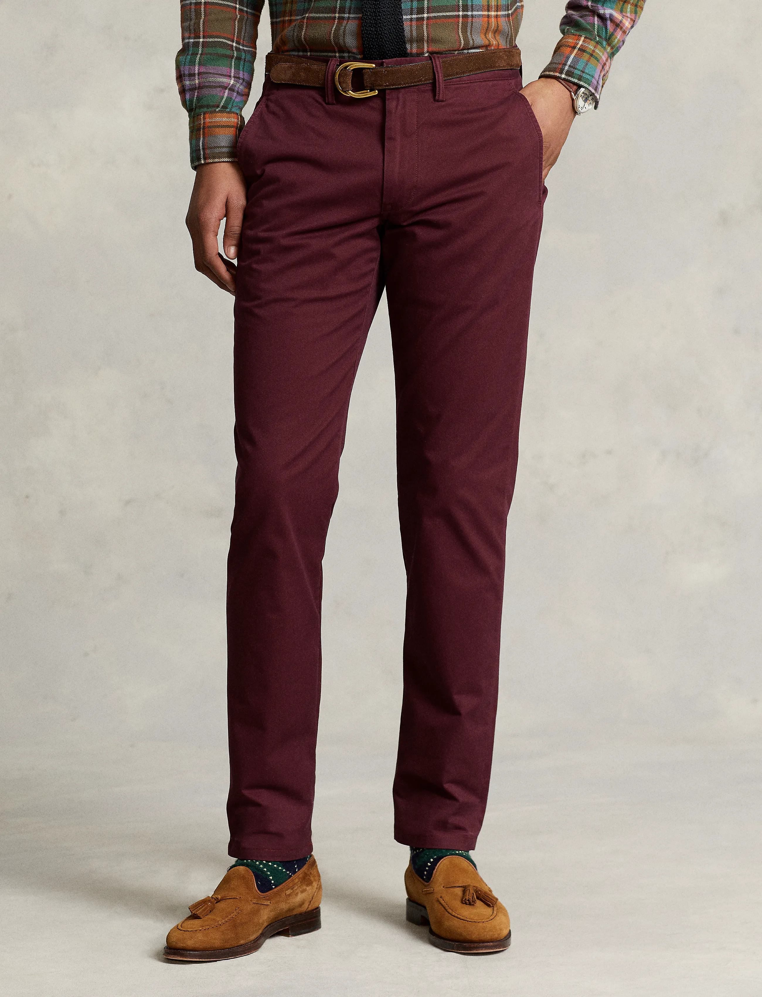 Polo Ralph Lauren - Bedford Stretch Straight Fit Chino Pant - chinos - rich ruby - 2