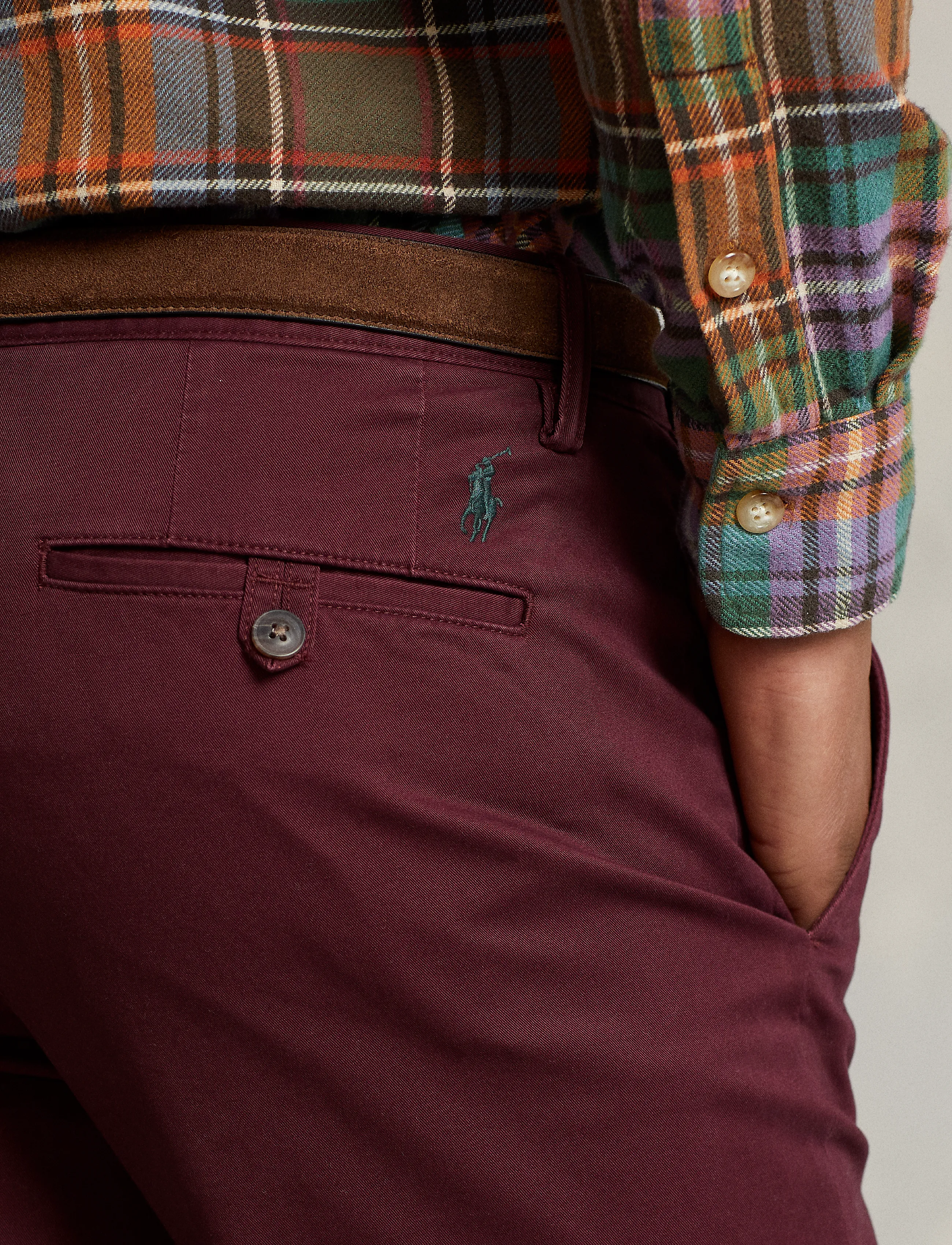 Polo Ralph Lauren - Bedford Stretch Straight Fit Chino Pant - chinos - rich ruby - 4