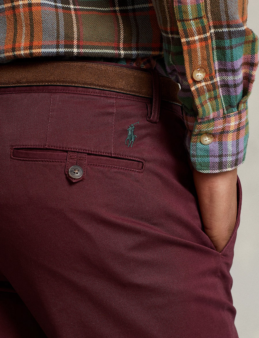 Polo Ralph Lauren - Bedford Stretch Straight Fit Chino Pant - chinos - rich ruby - 4