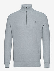 Polo Ralph Lauren - Mesh-Knit Cotton Quarter-Zip Sweater - andover heather - 1