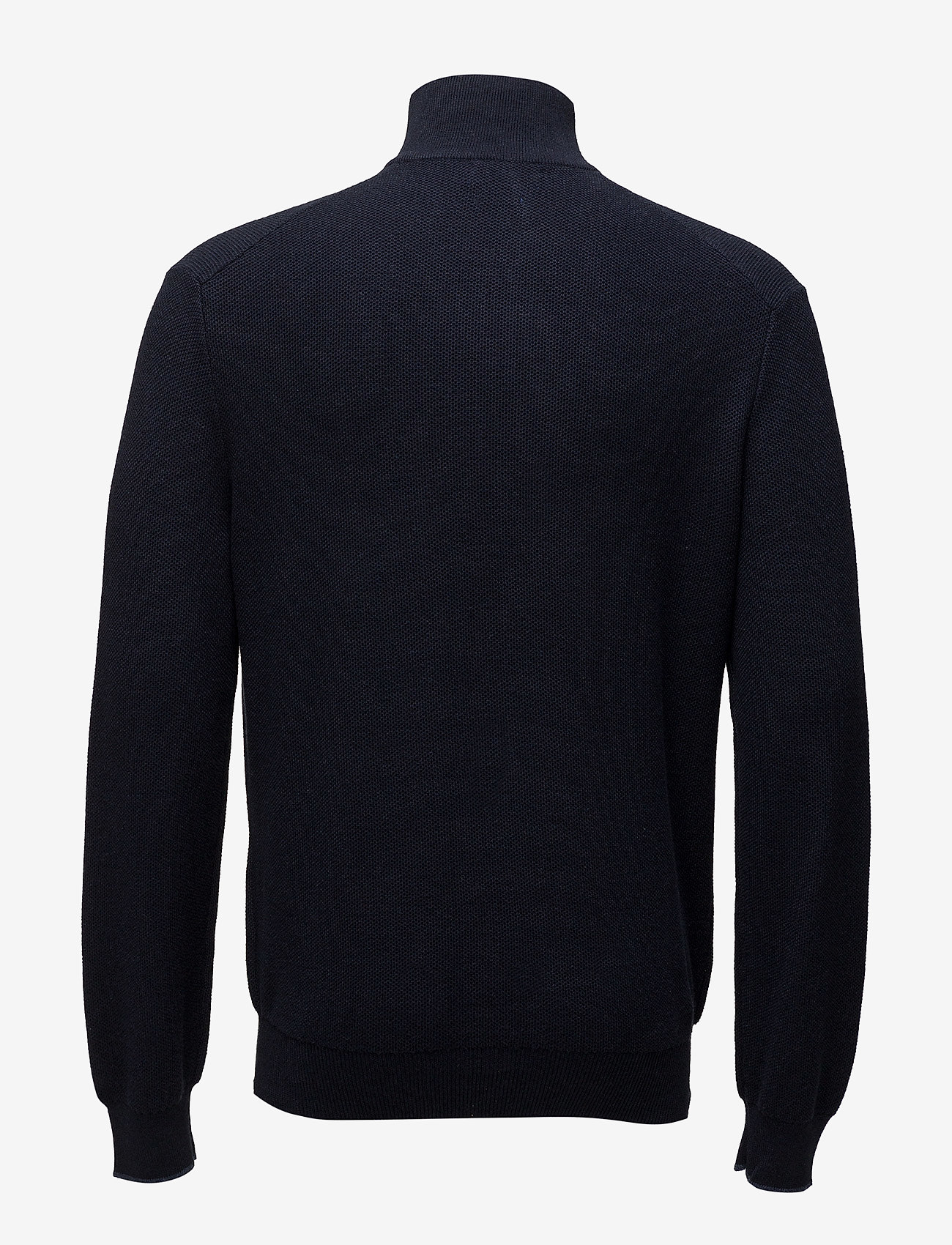 Polo Ralph Lauren - Mesh-Knit Cotton Quarter-Zip Sweater - navy heather - 1