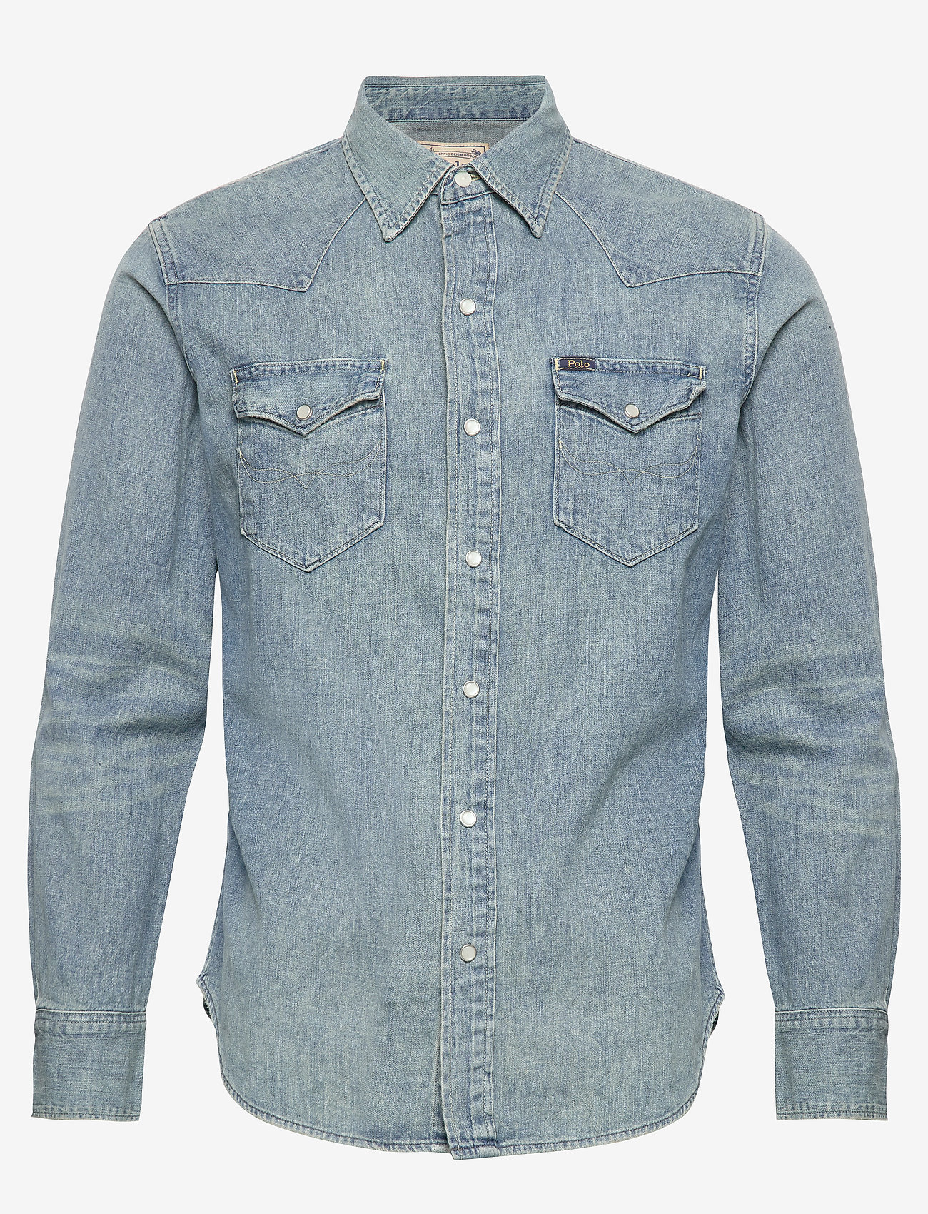 Polo Ralph Lauren - Slub Denim Western Shirt - džinsiniai marškiniai - rl western - 0