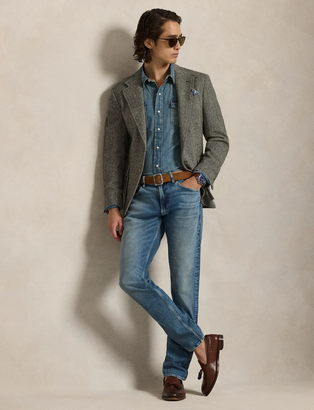 Polo Ralph Lauren - Slub Denim Western Shirt - basic shirts - rl western - 0