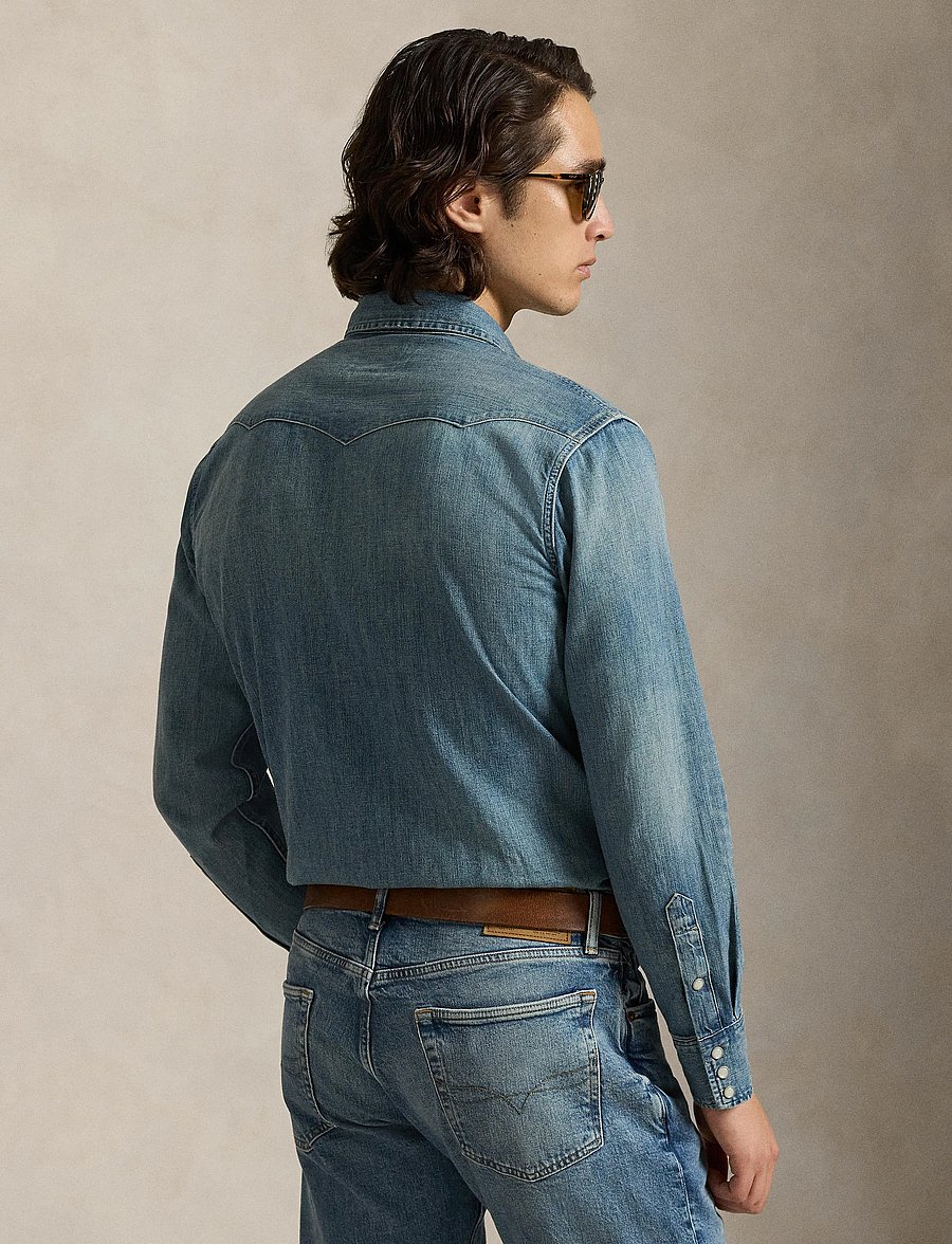 Polo Ralph Lauren - Slub Denim Western Shirt - denim shirts - rl western - 2